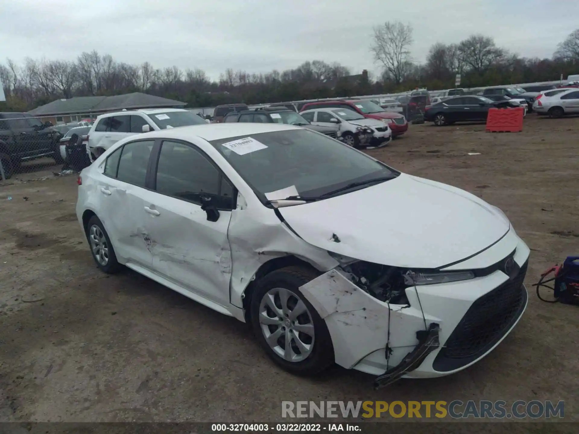 1 Photograph of a damaged car JTDEPRAE1LJ023639 TOYOTA COROLLA 2020