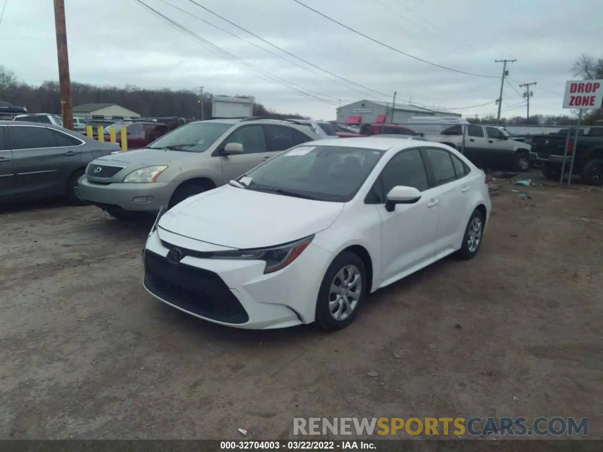 2 Photograph of a damaged car JTDEPRAE1LJ023639 TOYOTA COROLLA 2020