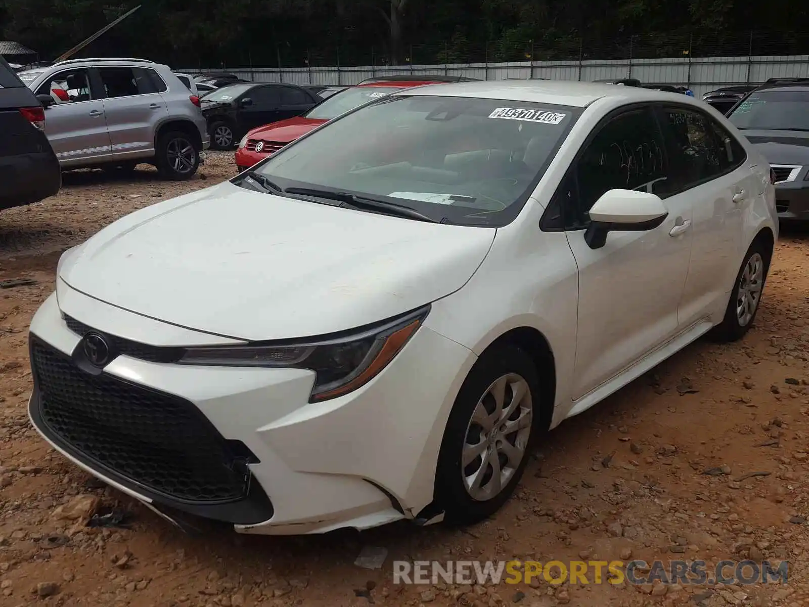 2 Photograph of a damaged car JTDEPRAE1LJ023690 TOYOTA COROLLA 2020