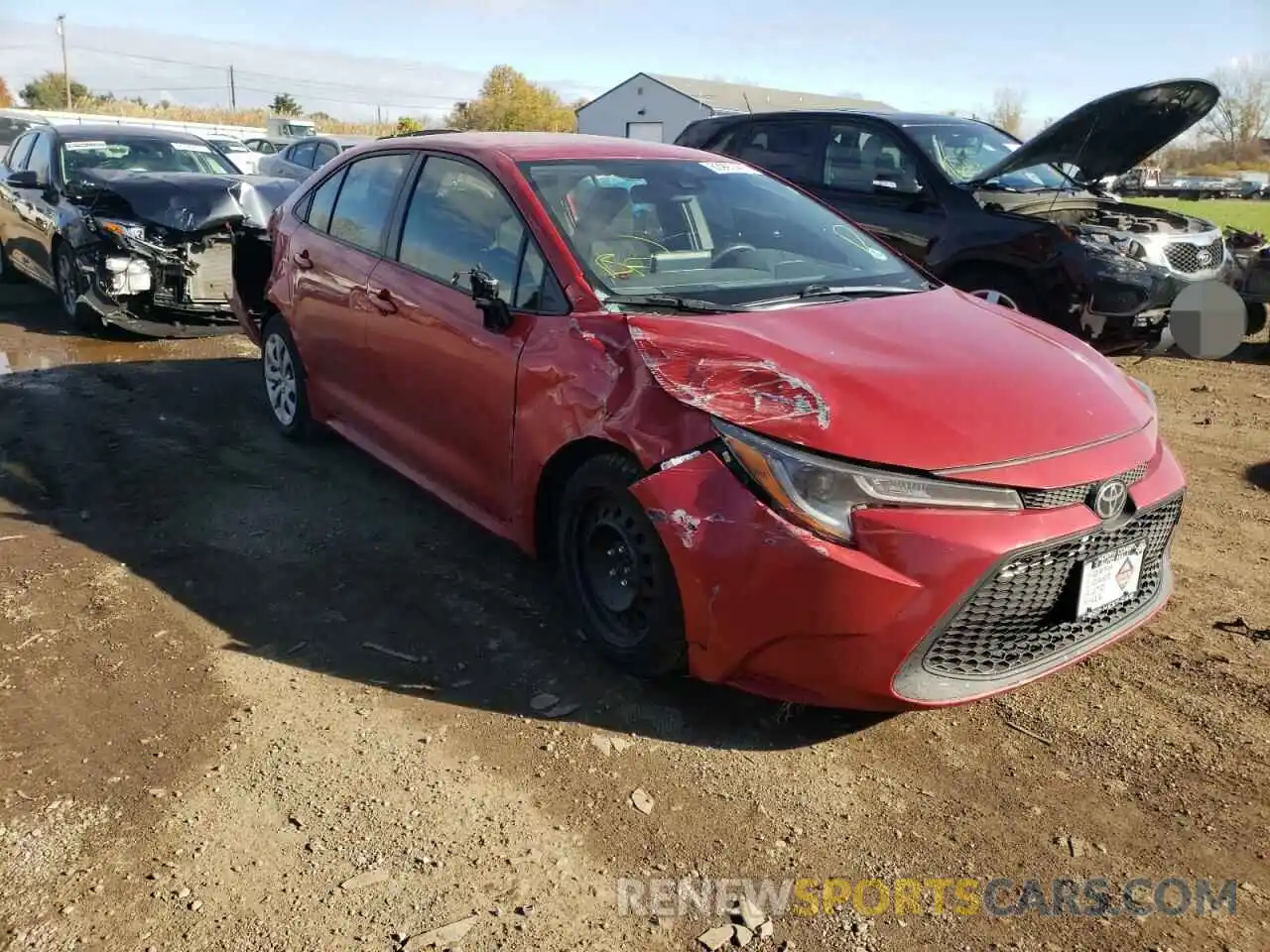 1 Photograph of a damaged car JTDEPRAE1LJ024239 TOYOTA COROLLA 2020