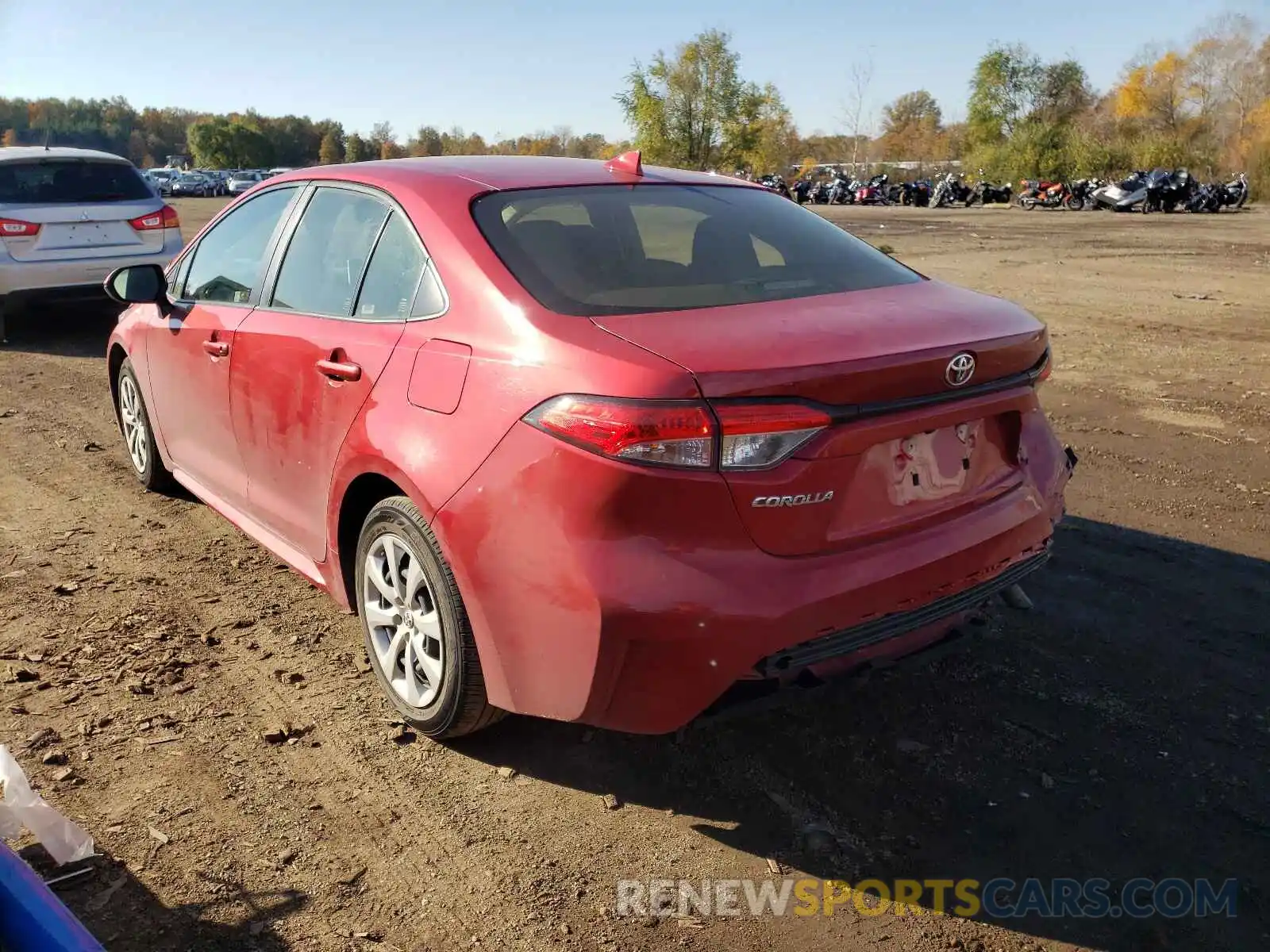 3 Photograph of a damaged car JTDEPRAE1LJ024239 TOYOTA COROLLA 2020