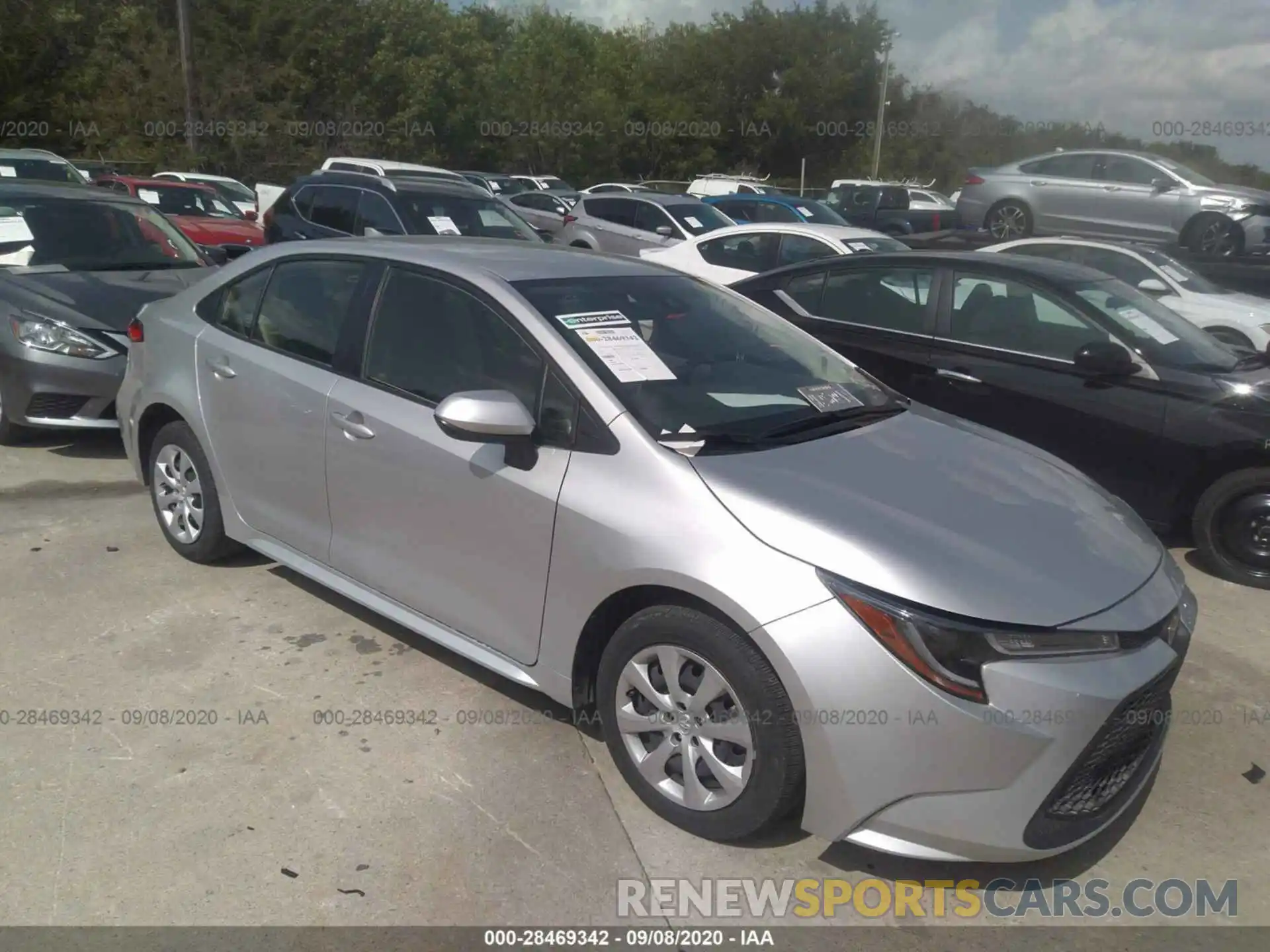 1 Photograph of a damaged car JTDEPRAE1LJ025357 TOYOTA COROLLA 2020