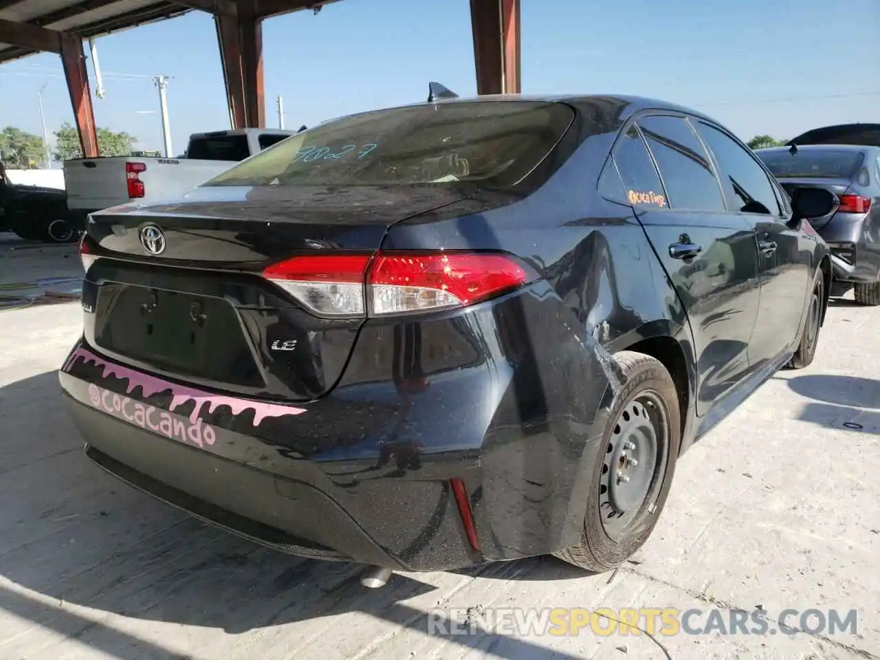 4 Photograph of a damaged car JTDEPRAE1LJ026282 TOYOTA COROLLA 2020