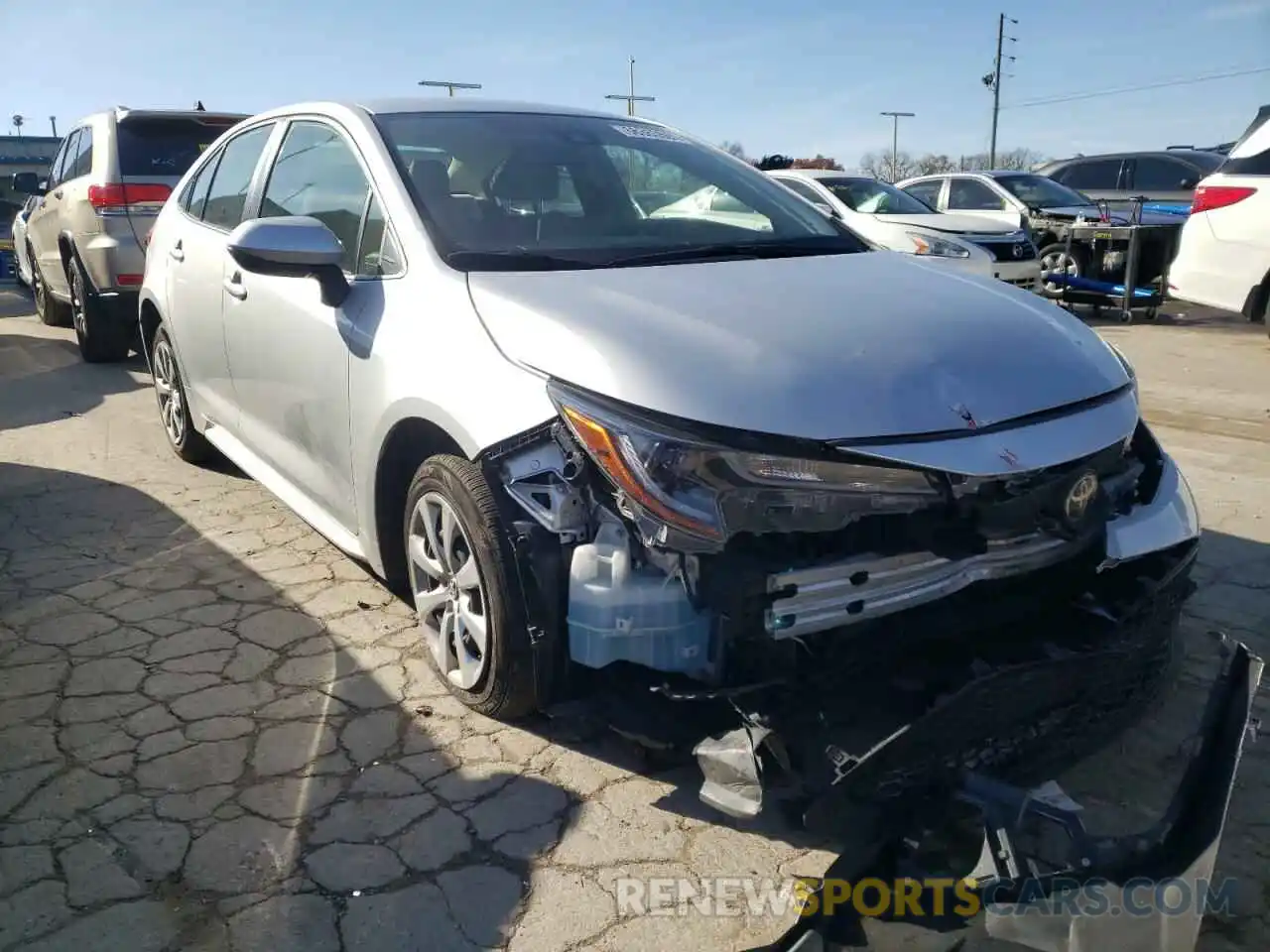 1 Photograph of a damaged car JTDEPRAE1LJ026329 TOYOTA COROLLA 2020