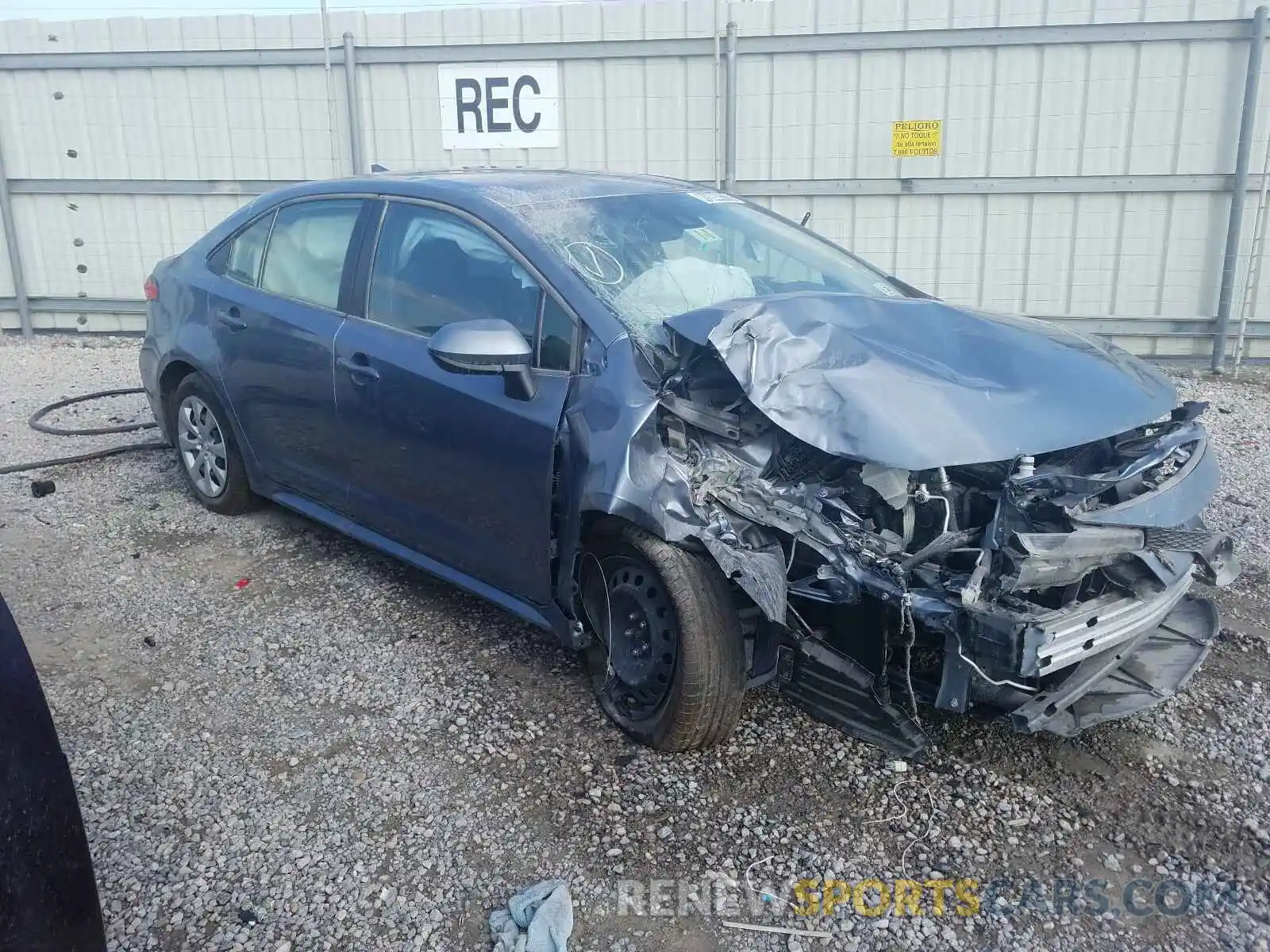 1 Photograph of a damaged car JTDEPRAE1LJ026346 TOYOTA COROLLA 2020