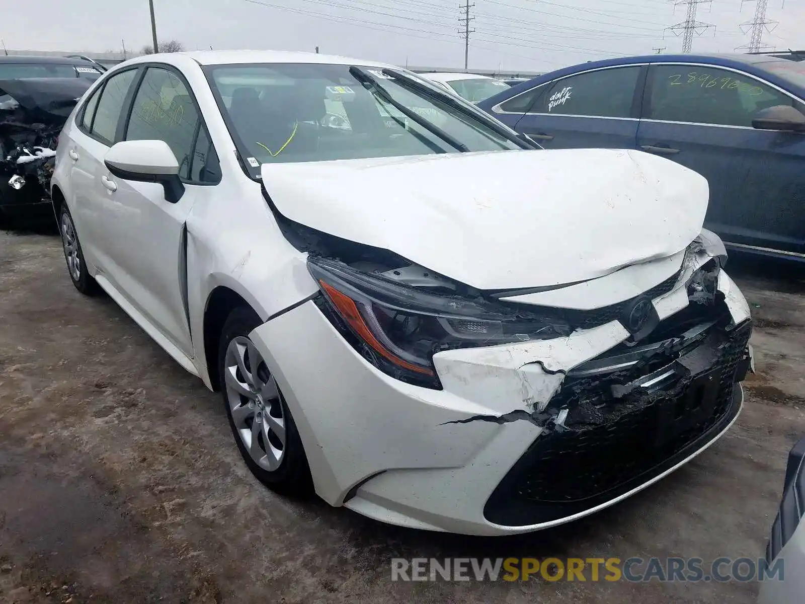 1 Photograph of a damaged car JTDEPRAE1LJ026587 TOYOTA COROLLA 2020