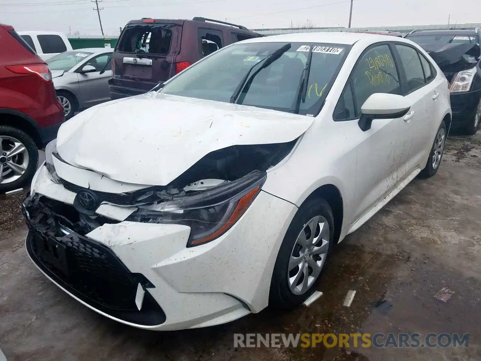 2 Photograph of a damaged car JTDEPRAE1LJ026587 TOYOTA COROLLA 2020