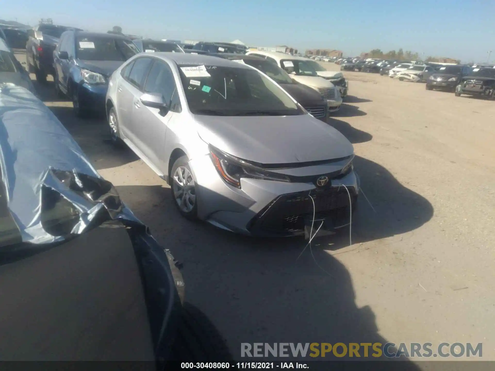 1 Photograph of a damaged car JTDEPRAE1LJ026752 TOYOTA COROLLA 2020