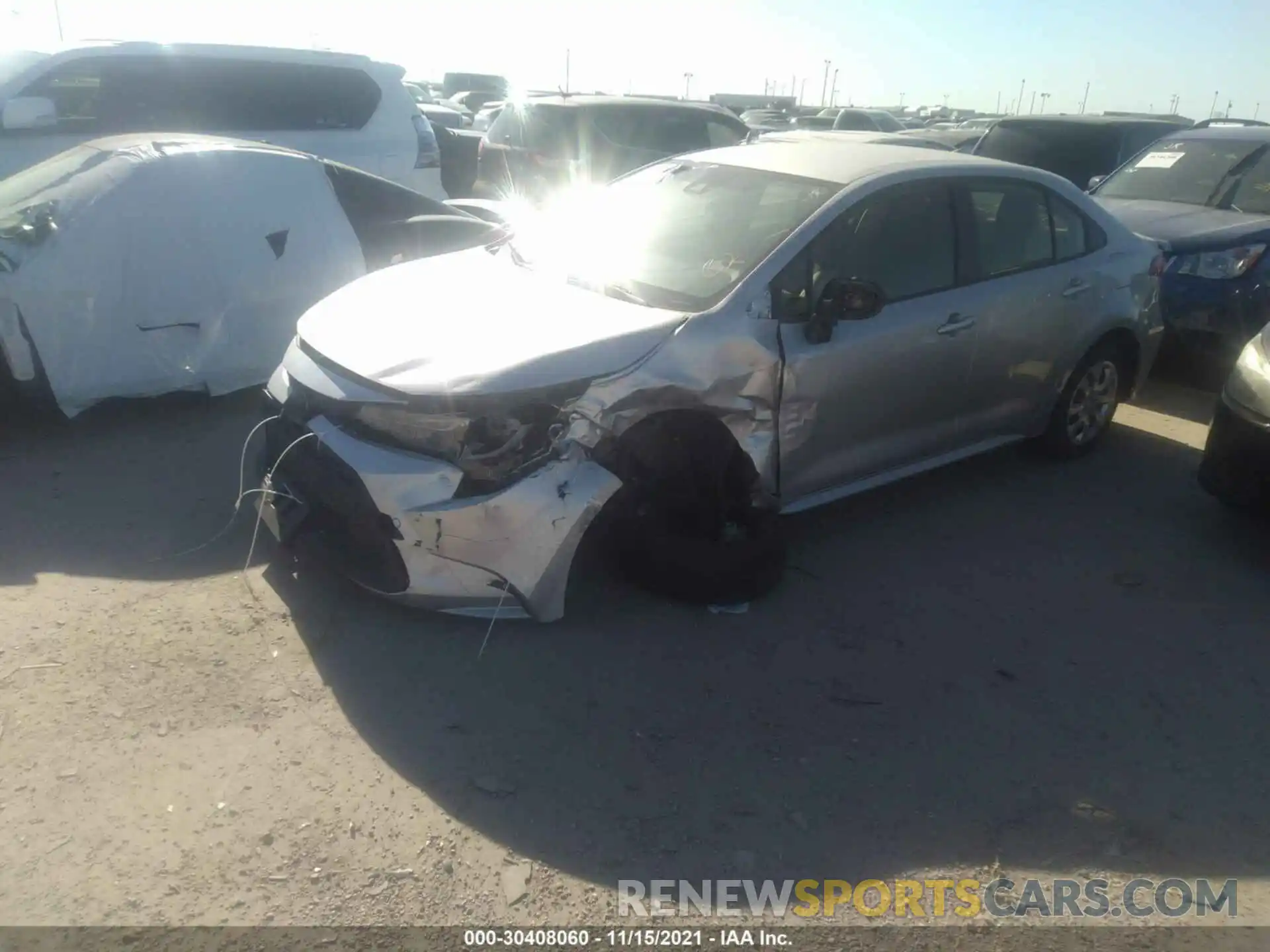 2 Photograph of a damaged car JTDEPRAE1LJ026752 TOYOTA COROLLA 2020