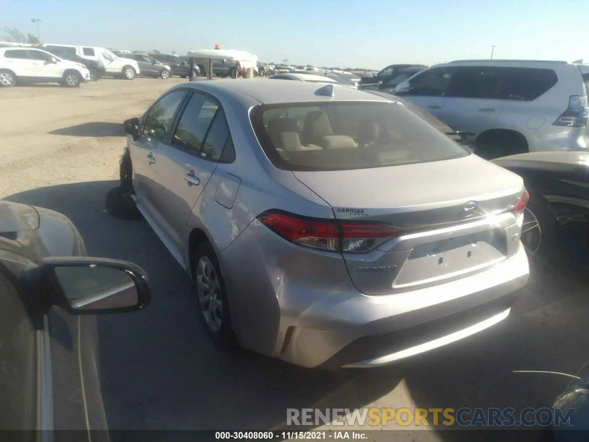 3 Photograph of a damaged car JTDEPRAE1LJ026752 TOYOTA COROLLA 2020