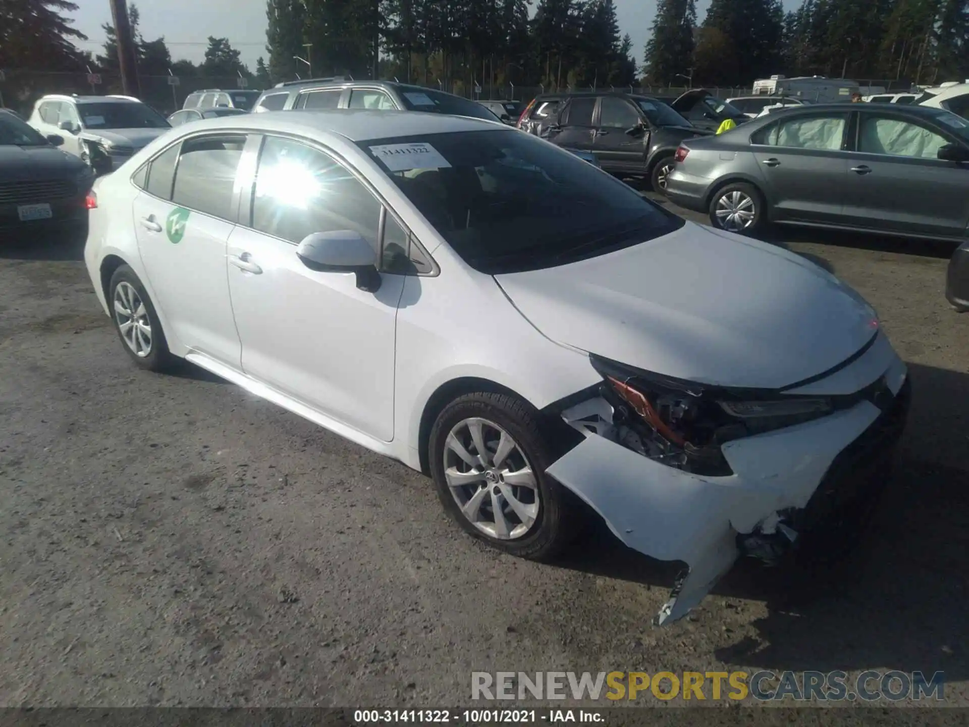 1 Photograph of a damaged car JTDEPRAE1LJ027061 TOYOTA COROLLA 2020