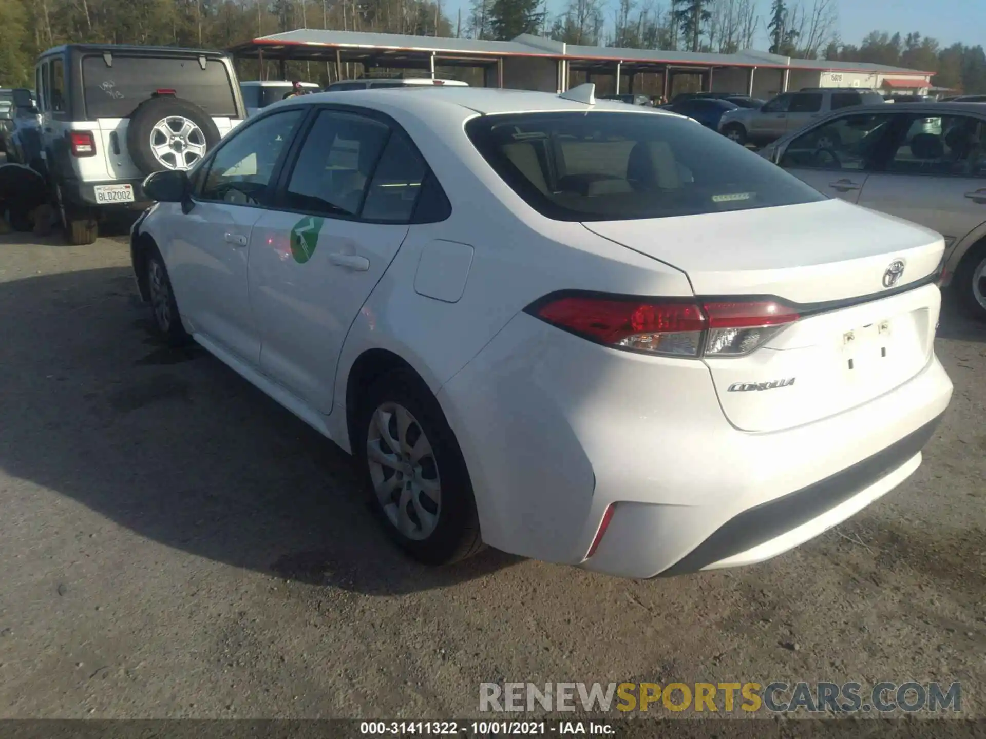 3 Photograph of a damaged car JTDEPRAE1LJ027061 TOYOTA COROLLA 2020