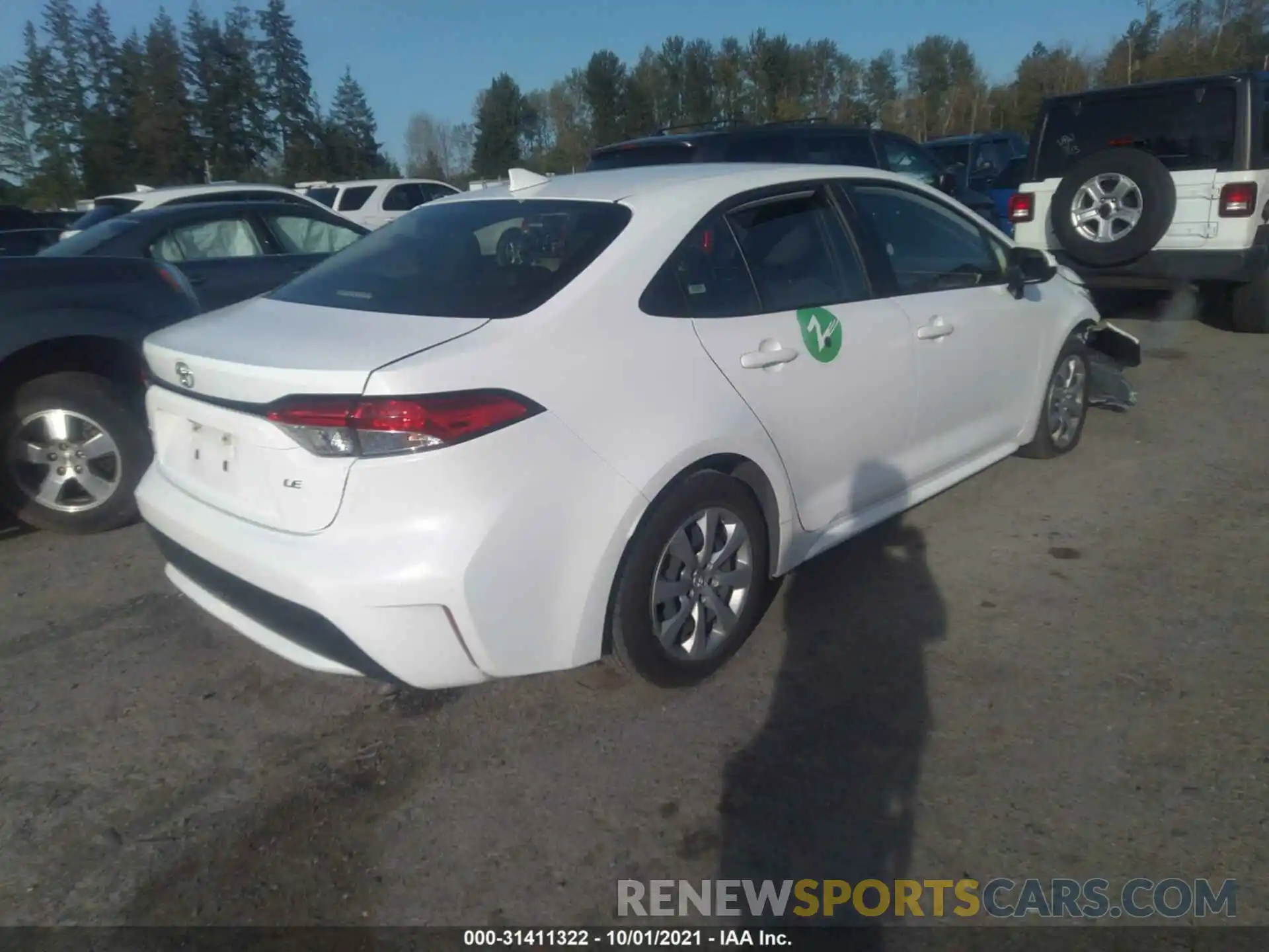 4 Photograph of a damaged car JTDEPRAE1LJ027061 TOYOTA COROLLA 2020