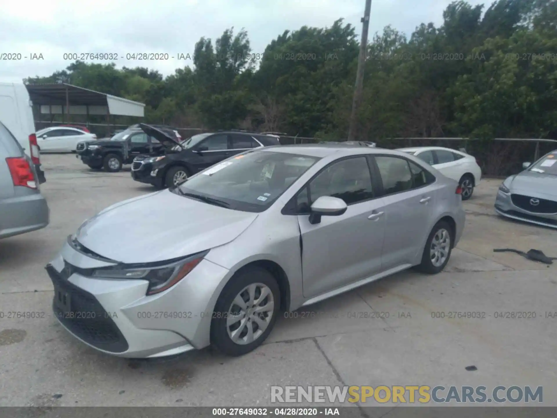 2 Photograph of a damaged car JTDEPRAE1LJ027156 TOYOTA COROLLA 2020