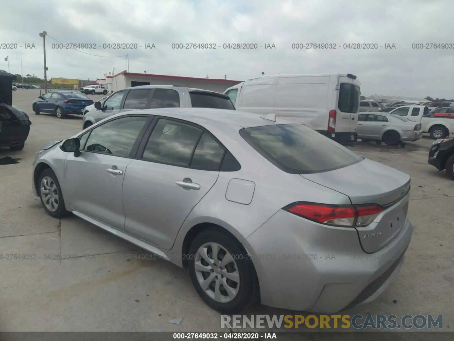 3 Photograph of a damaged car JTDEPRAE1LJ027156 TOYOTA COROLLA 2020