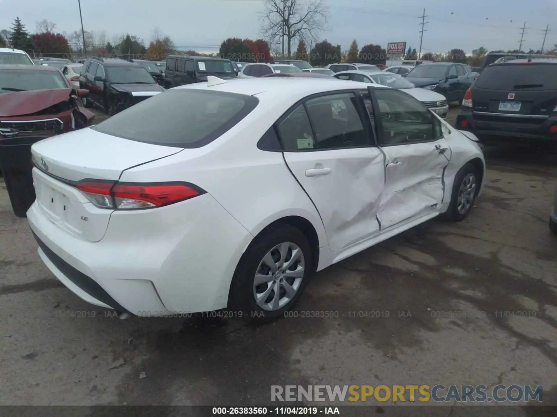 4 Photograph of a damaged car JTDEPRAE1LJ027934 TOYOTA COROLLA 2020