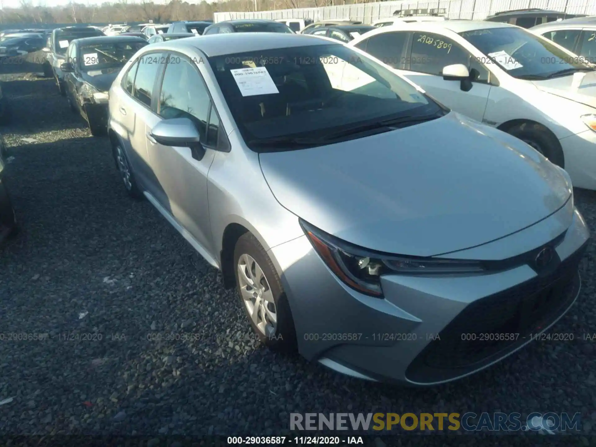 1 Photograph of a damaged car JTDEPRAE1LJ028078 TOYOTA COROLLA 2020