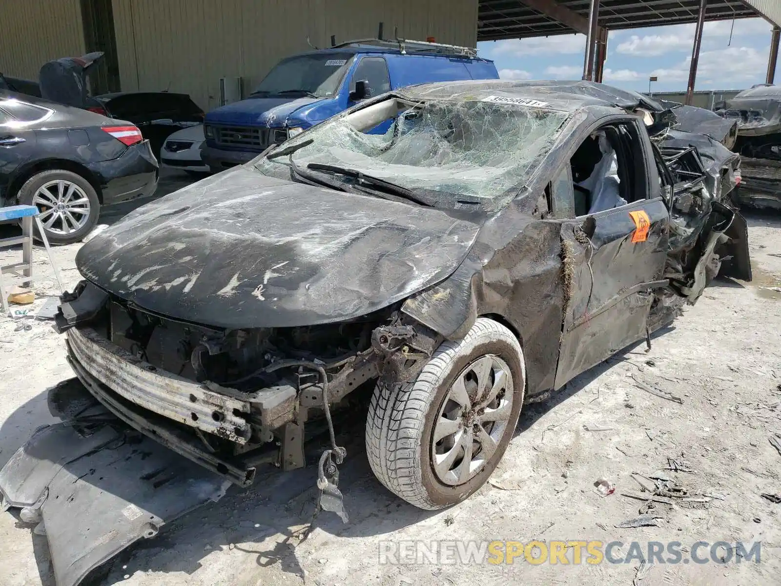 2 Photograph of a damaged car JTDEPRAE1LJ028498 TOYOTA COROLLA 2020