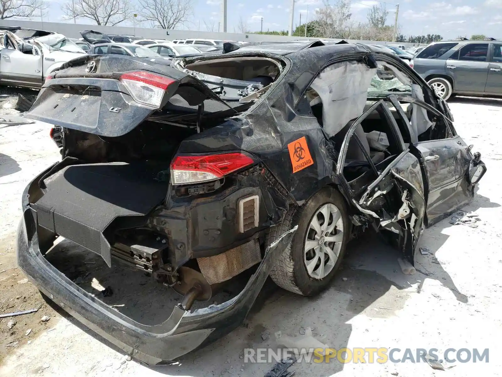 4 Photograph of a damaged car JTDEPRAE1LJ028498 TOYOTA COROLLA 2020