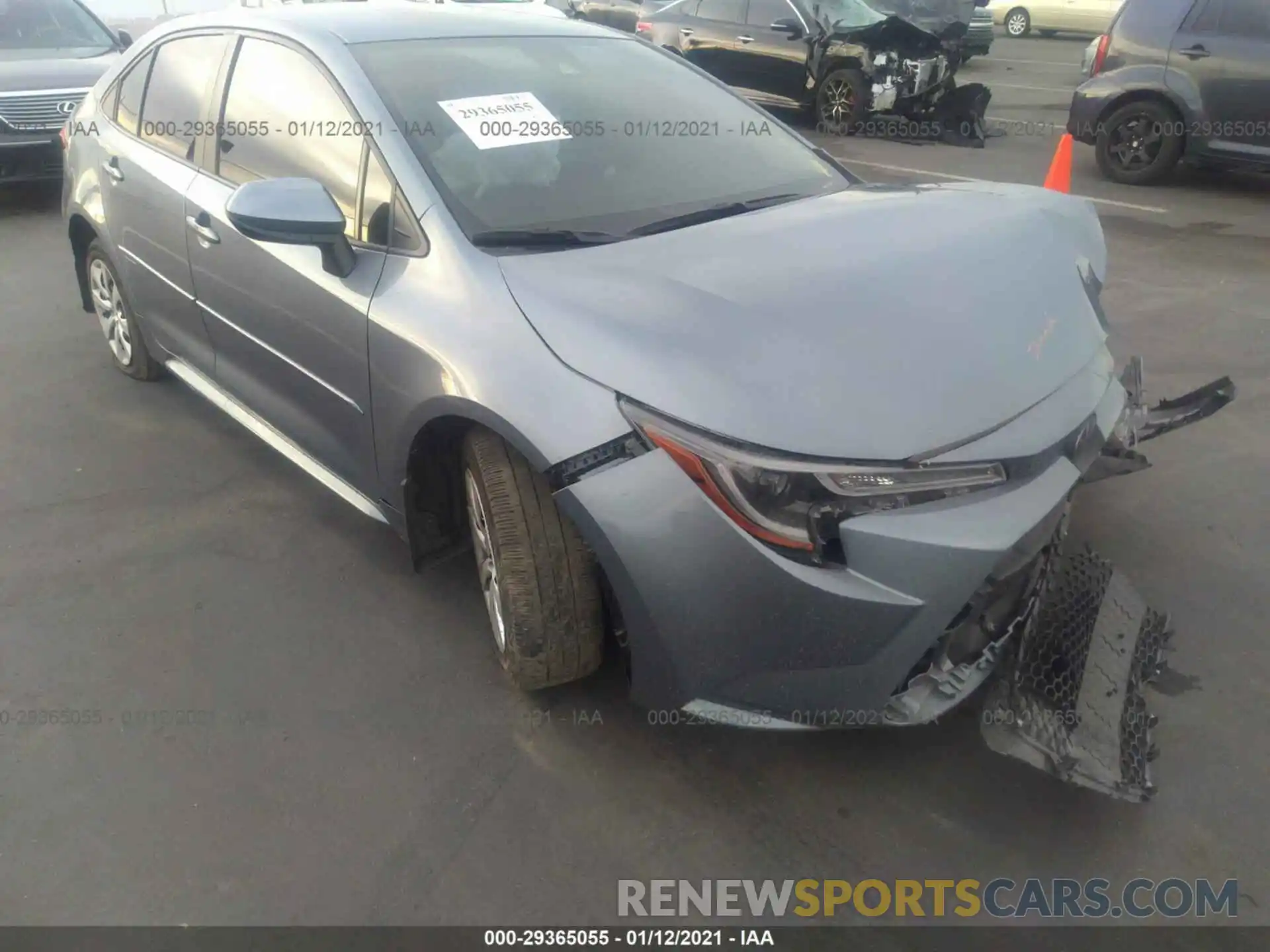 1 Photograph of a damaged car JTDEPRAE1LJ028565 TOYOTA COROLLA 2020