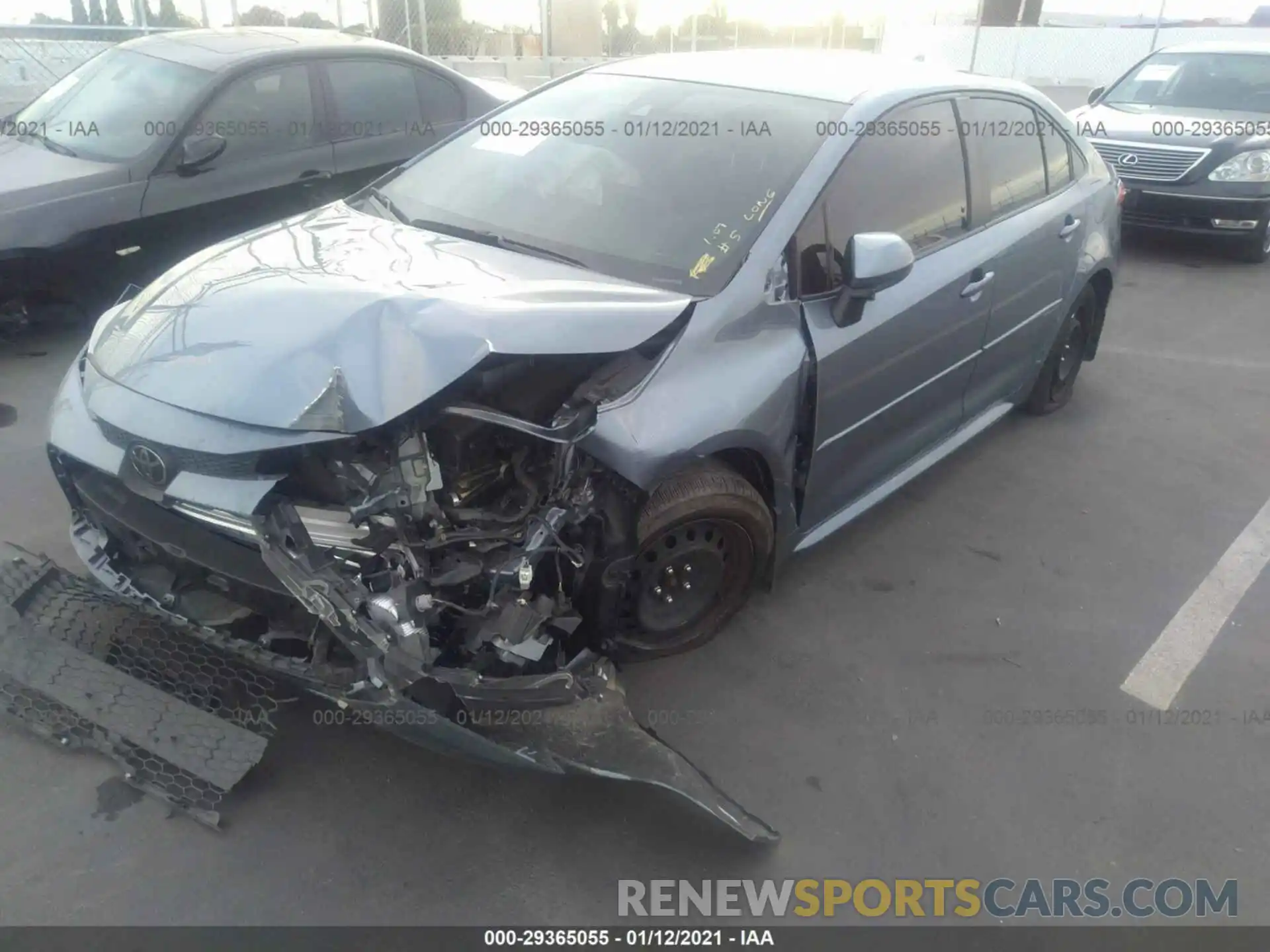 2 Photograph of a damaged car JTDEPRAE1LJ028565 TOYOTA COROLLA 2020