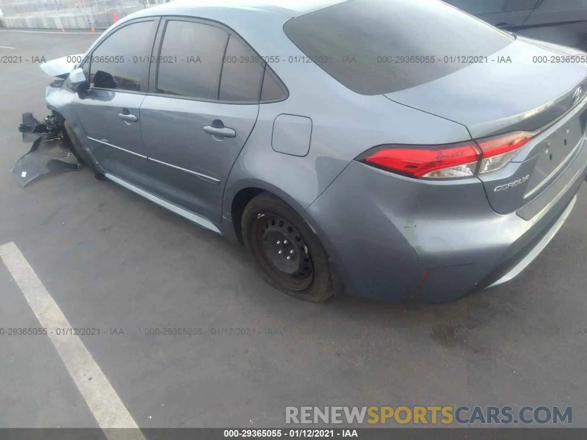 3 Photograph of a damaged car JTDEPRAE1LJ028565 TOYOTA COROLLA 2020