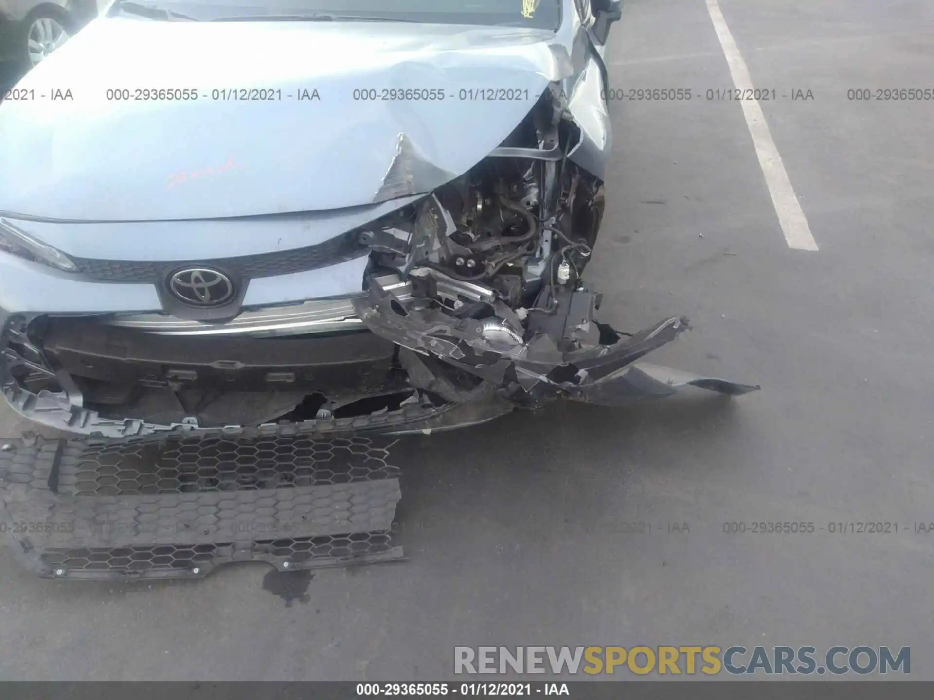 6 Photograph of a damaged car JTDEPRAE1LJ028565 TOYOTA COROLLA 2020