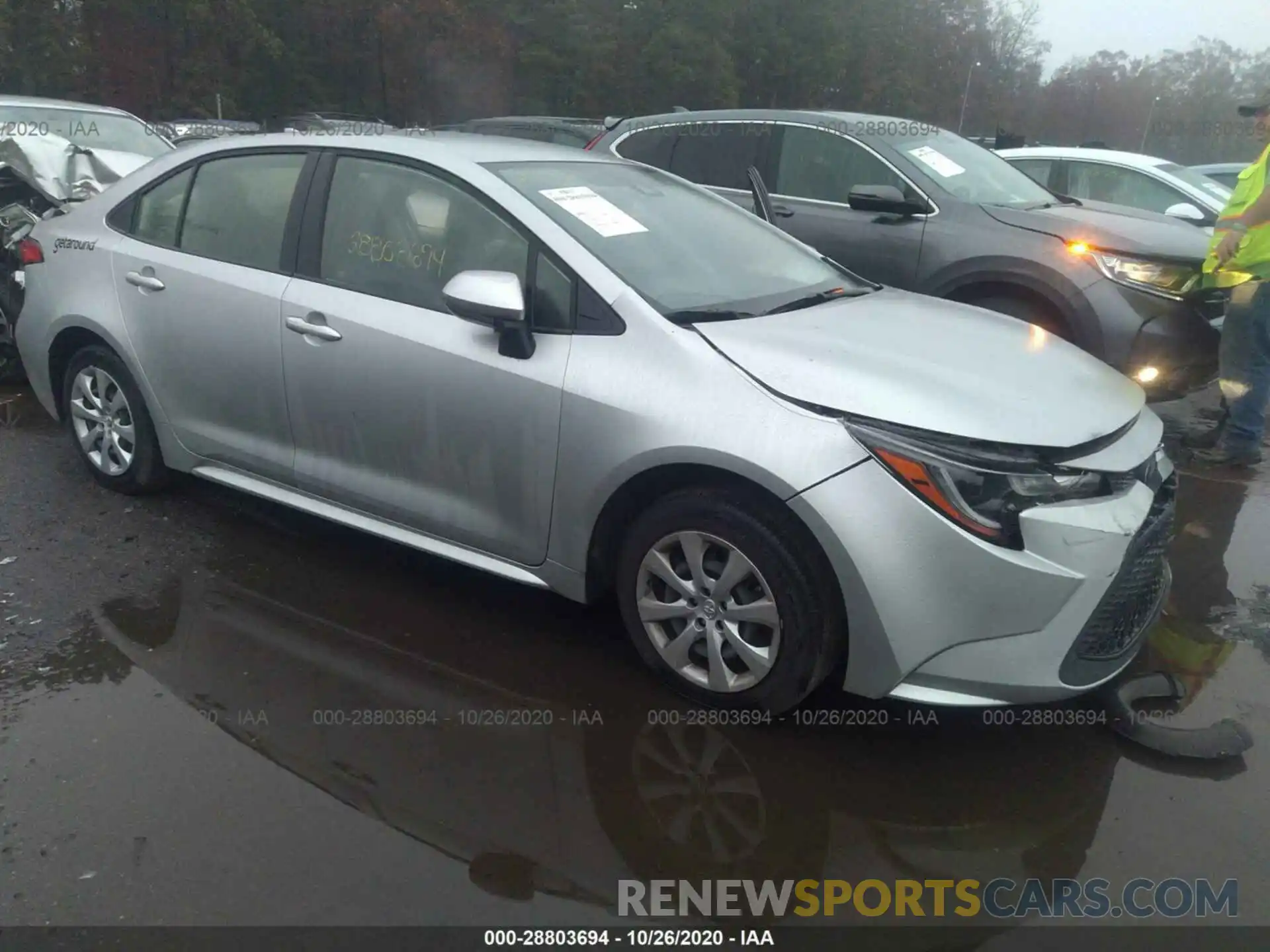 1 Photograph of a damaged car JTDEPRAE1LJ028646 TOYOTA COROLLA 2020