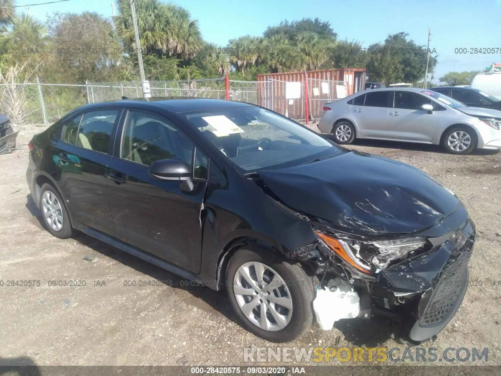 1 Photograph of a damaged car JTDEPRAE1LJ028856 TOYOTA COROLLA 2020