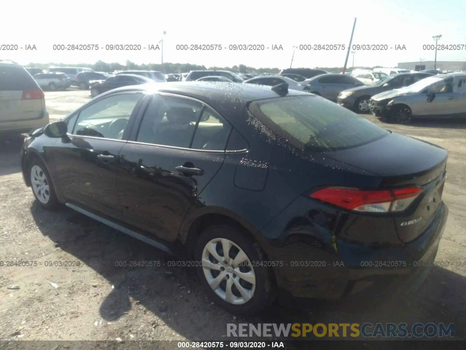 3 Photograph of a damaged car JTDEPRAE1LJ028856 TOYOTA COROLLA 2020