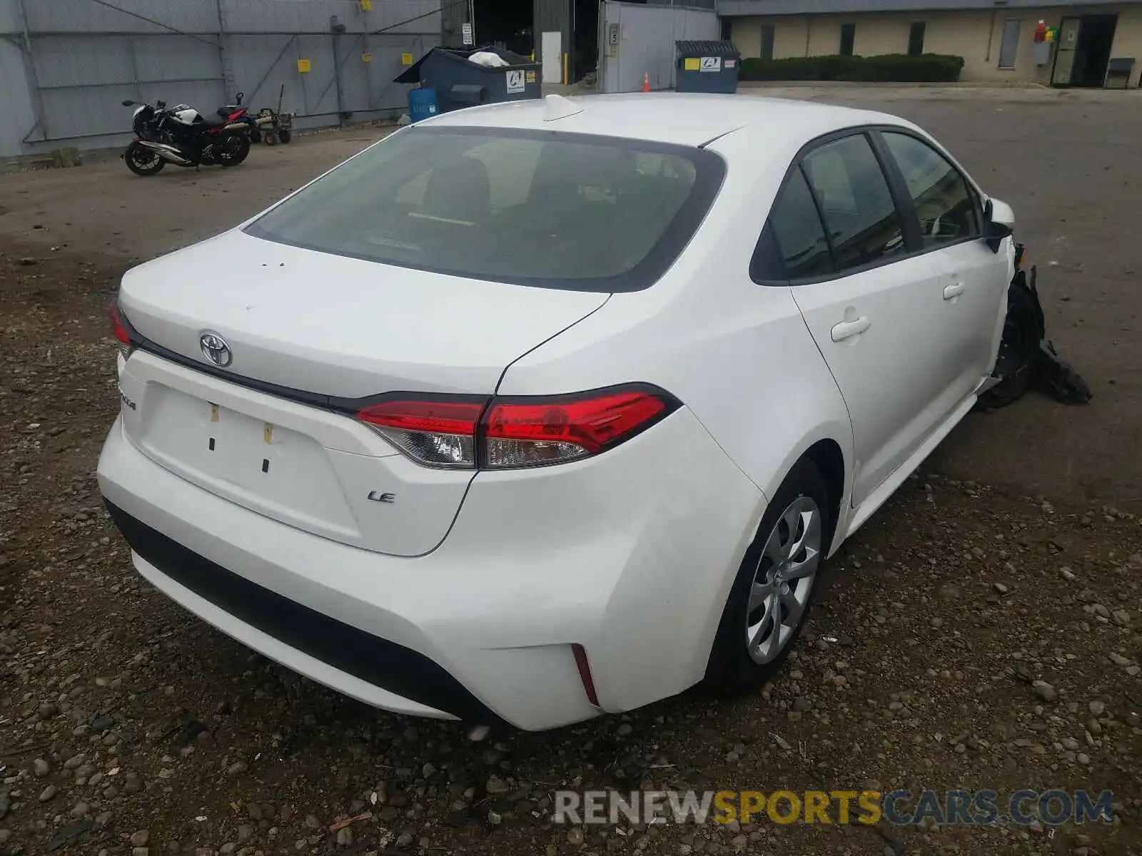 4 Photograph of a damaged car JTDEPRAE1LJ028890 TOYOTA COROLLA 2020