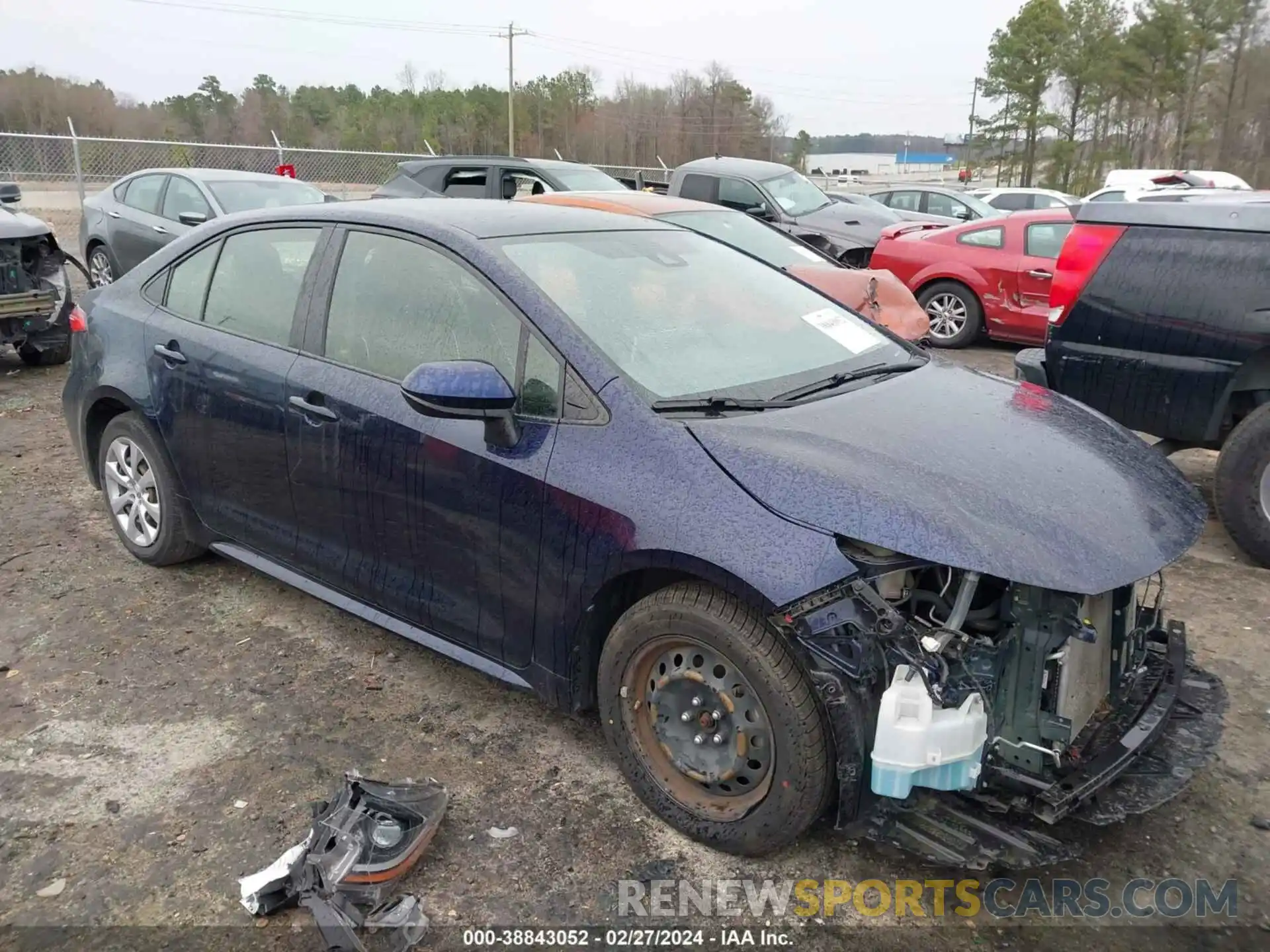 1 Photograph of a damaged car JTDEPRAE1LJ030137 TOYOTA COROLLA 2020