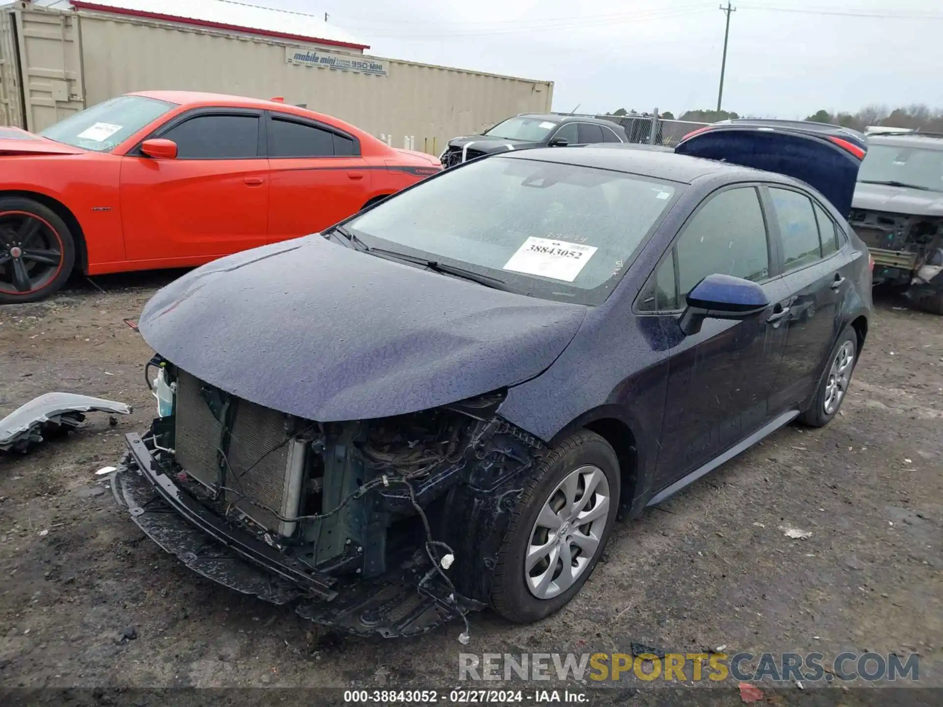 2 Photograph of a damaged car JTDEPRAE1LJ030137 TOYOTA COROLLA 2020