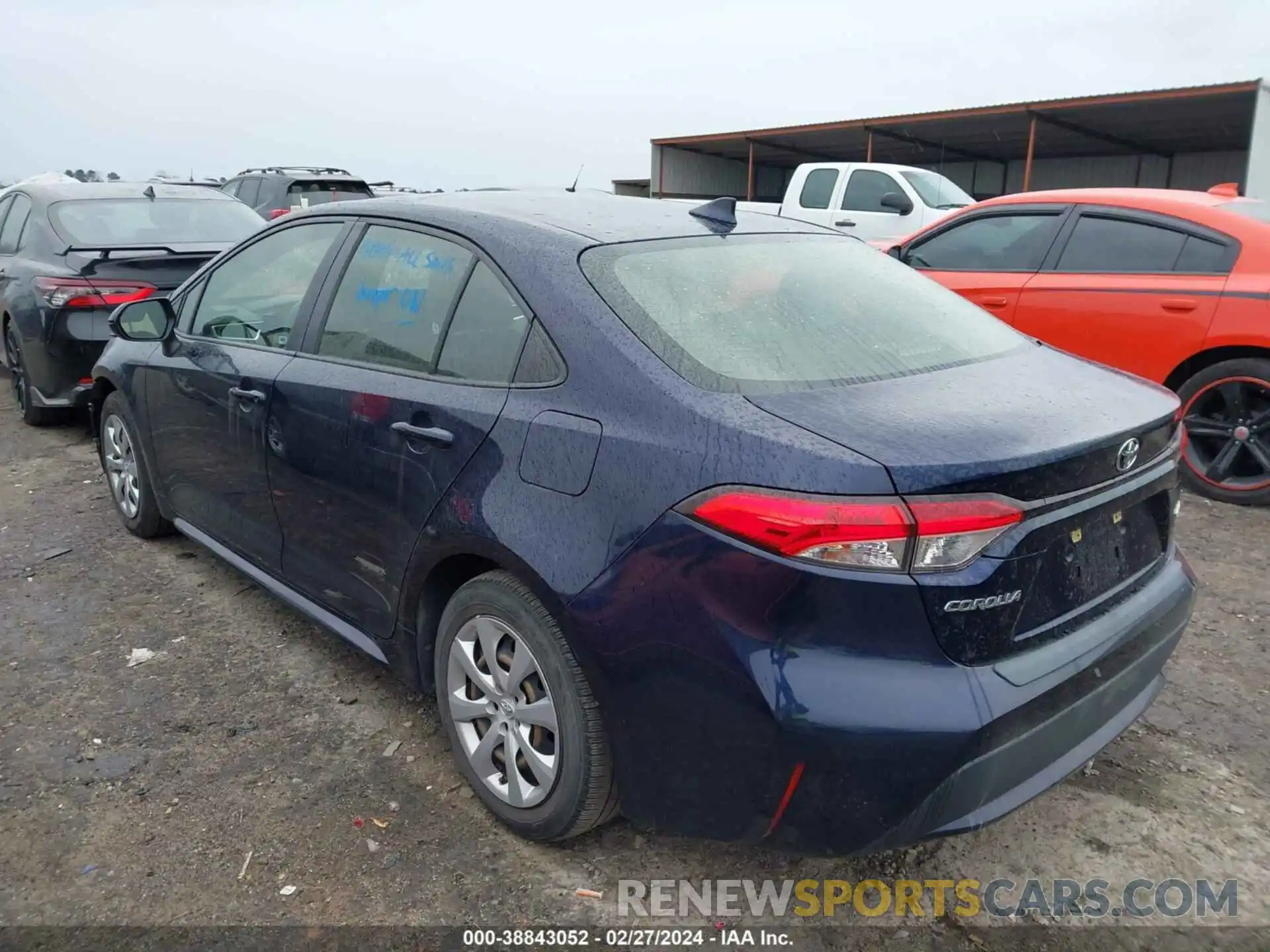 3 Photograph of a damaged car JTDEPRAE1LJ030137 TOYOTA COROLLA 2020