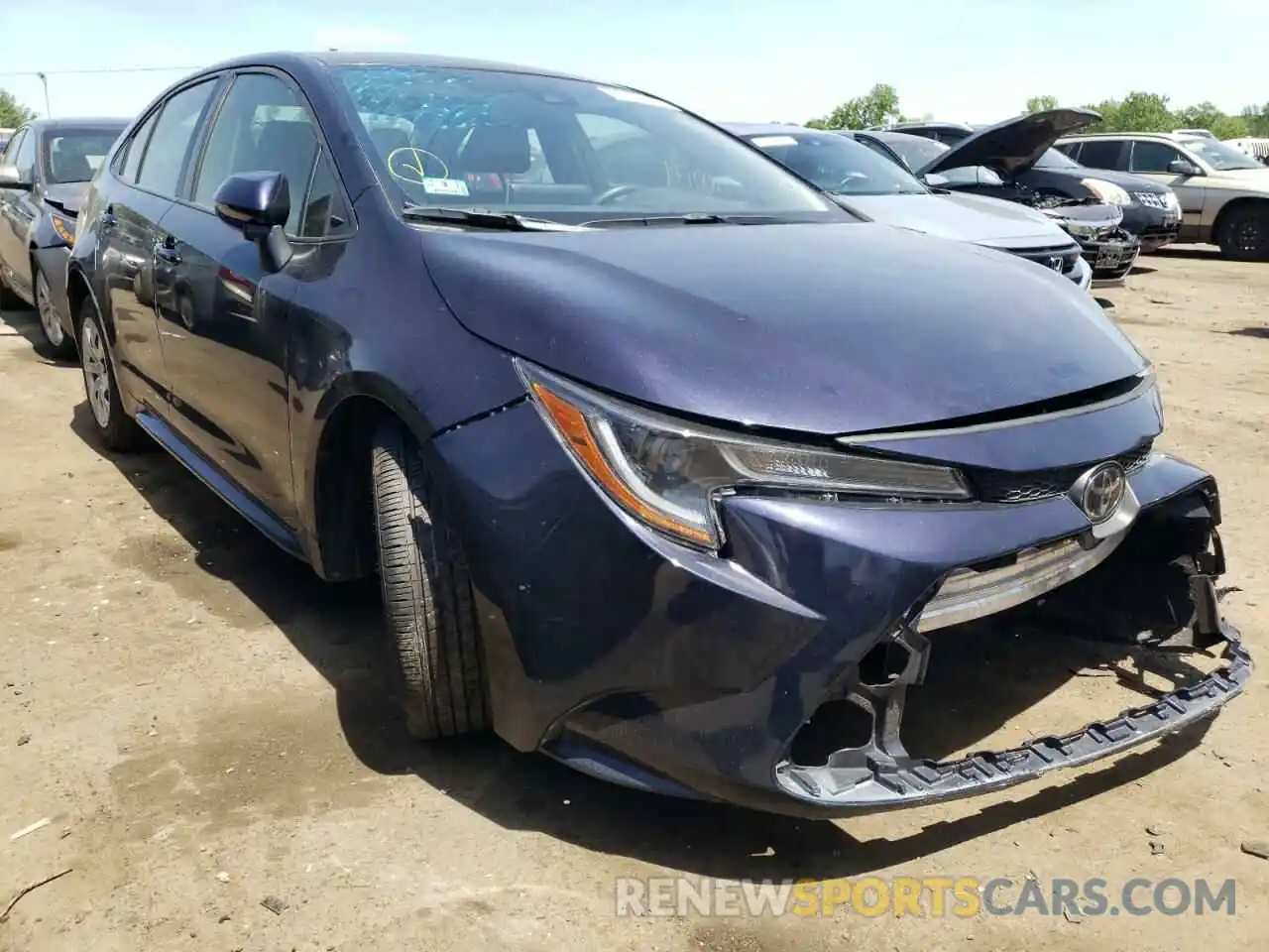 1 Photograph of a damaged car JTDEPRAE1LJ030588 TOYOTA COROLLA 2020