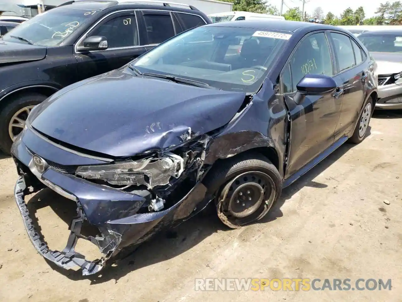 2 Photograph of a damaged car JTDEPRAE1LJ030588 TOYOTA COROLLA 2020