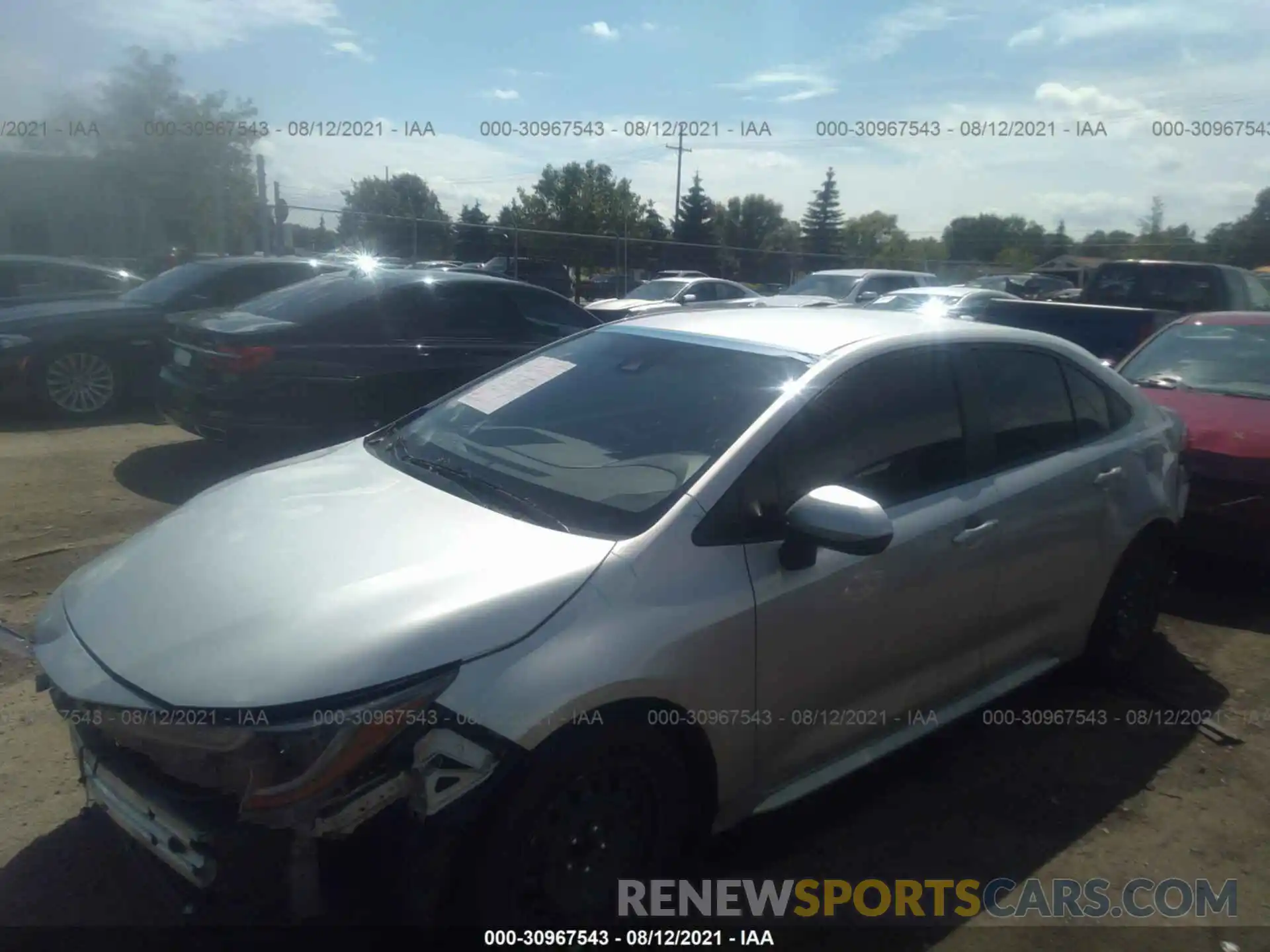 2 Photograph of a damaged car JTDEPRAE1LJ030672 TOYOTA COROLLA 2020