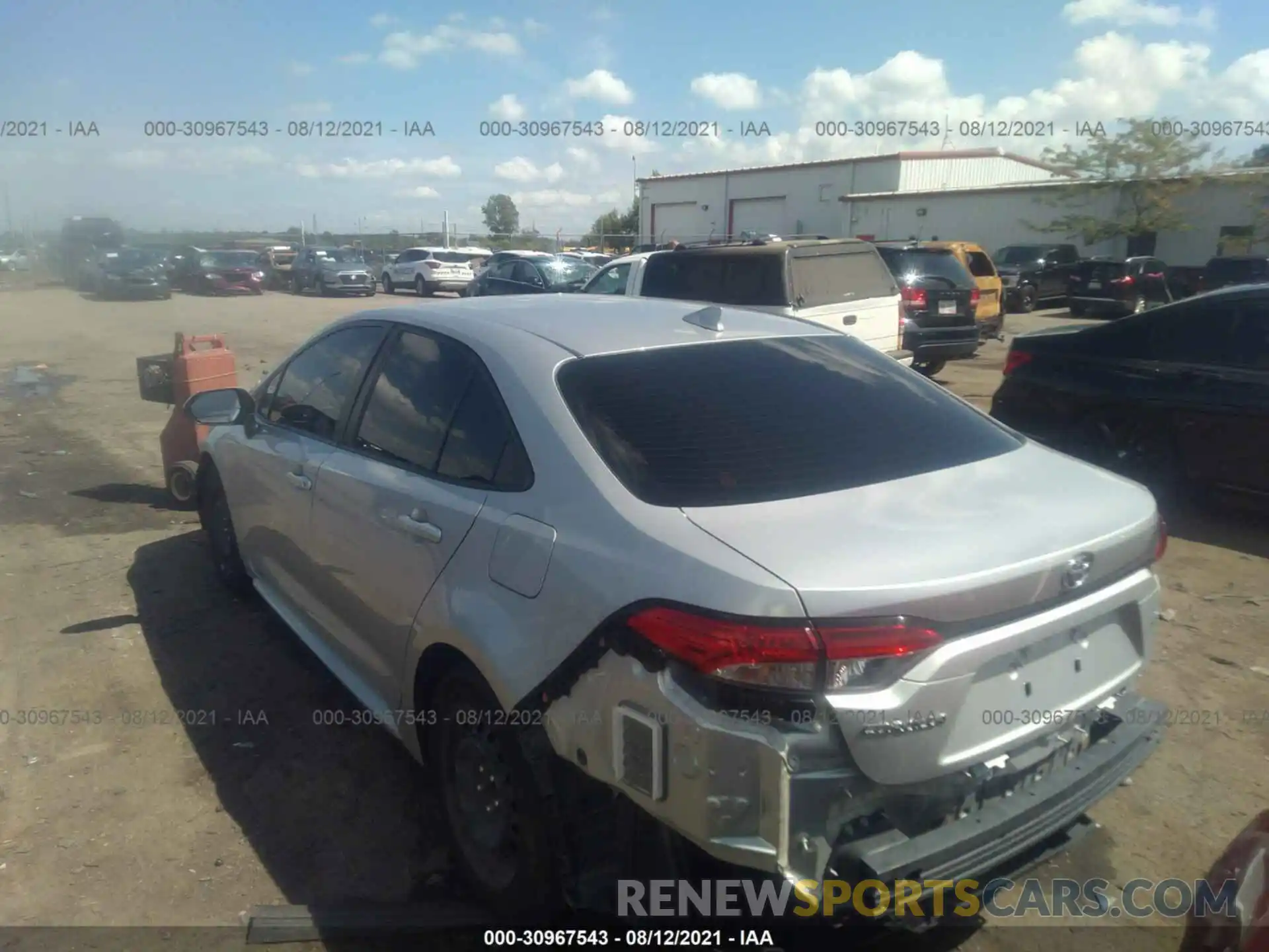 3 Photograph of a damaged car JTDEPRAE1LJ030672 TOYOTA COROLLA 2020