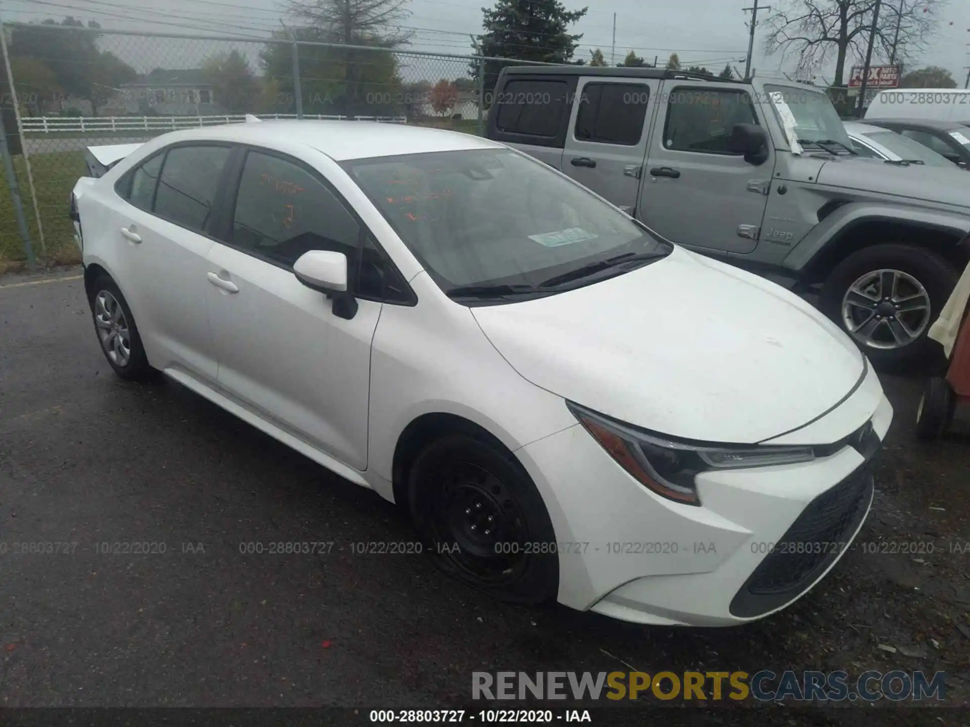 1 Photograph of a damaged car JTDEPRAE1LJ031515 TOYOTA COROLLA 2020