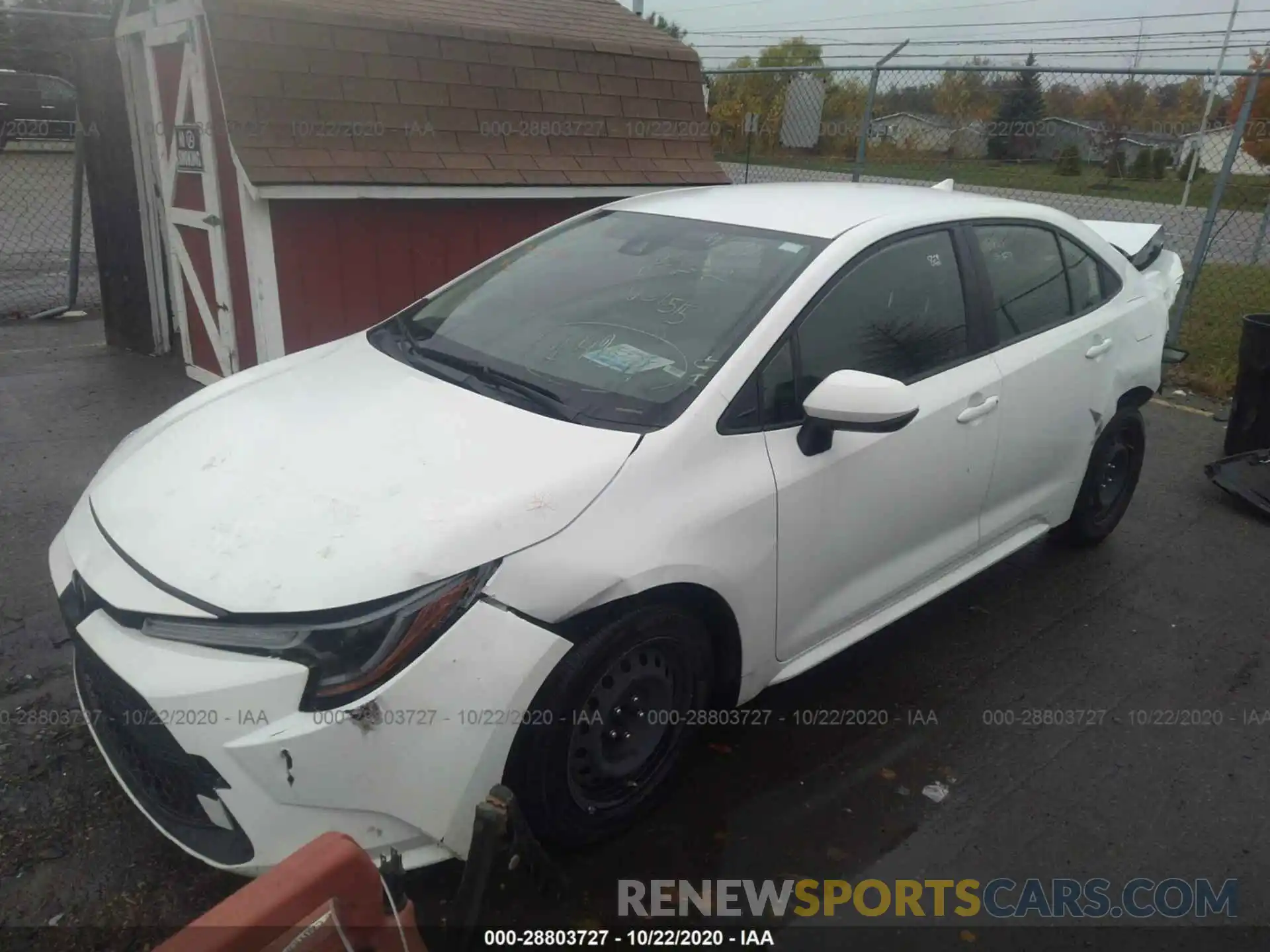 2 Photograph of a damaged car JTDEPRAE1LJ031515 TOYOTA COROLLA 2020