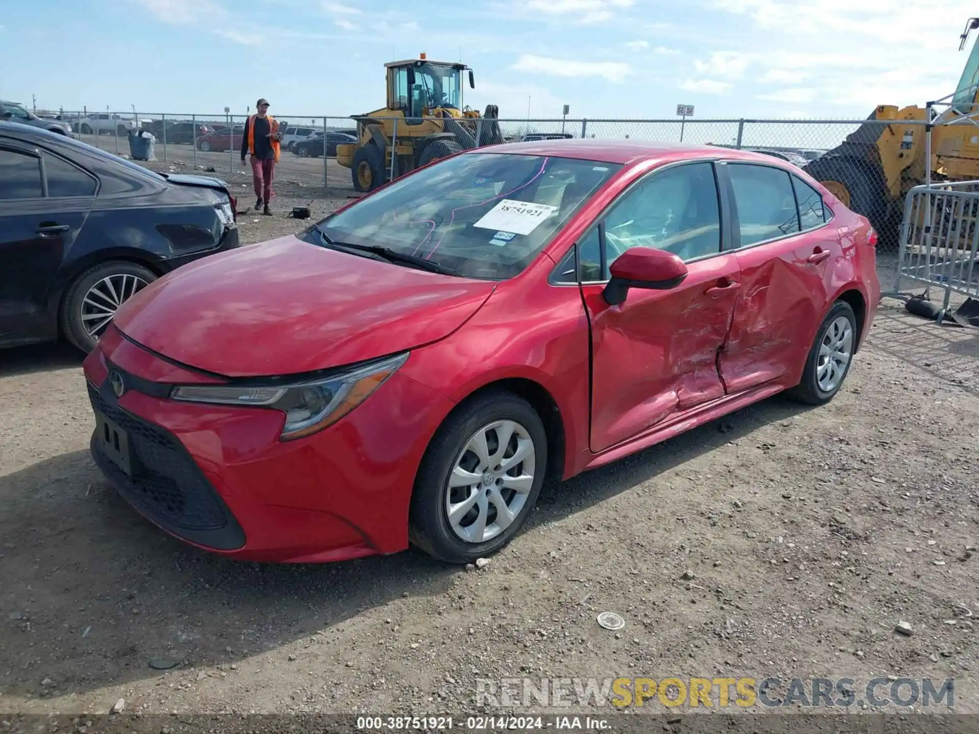 2 Photograph of a damaged car JTDEPRAE1LJ031806 TOYOTA COROLLA 2020