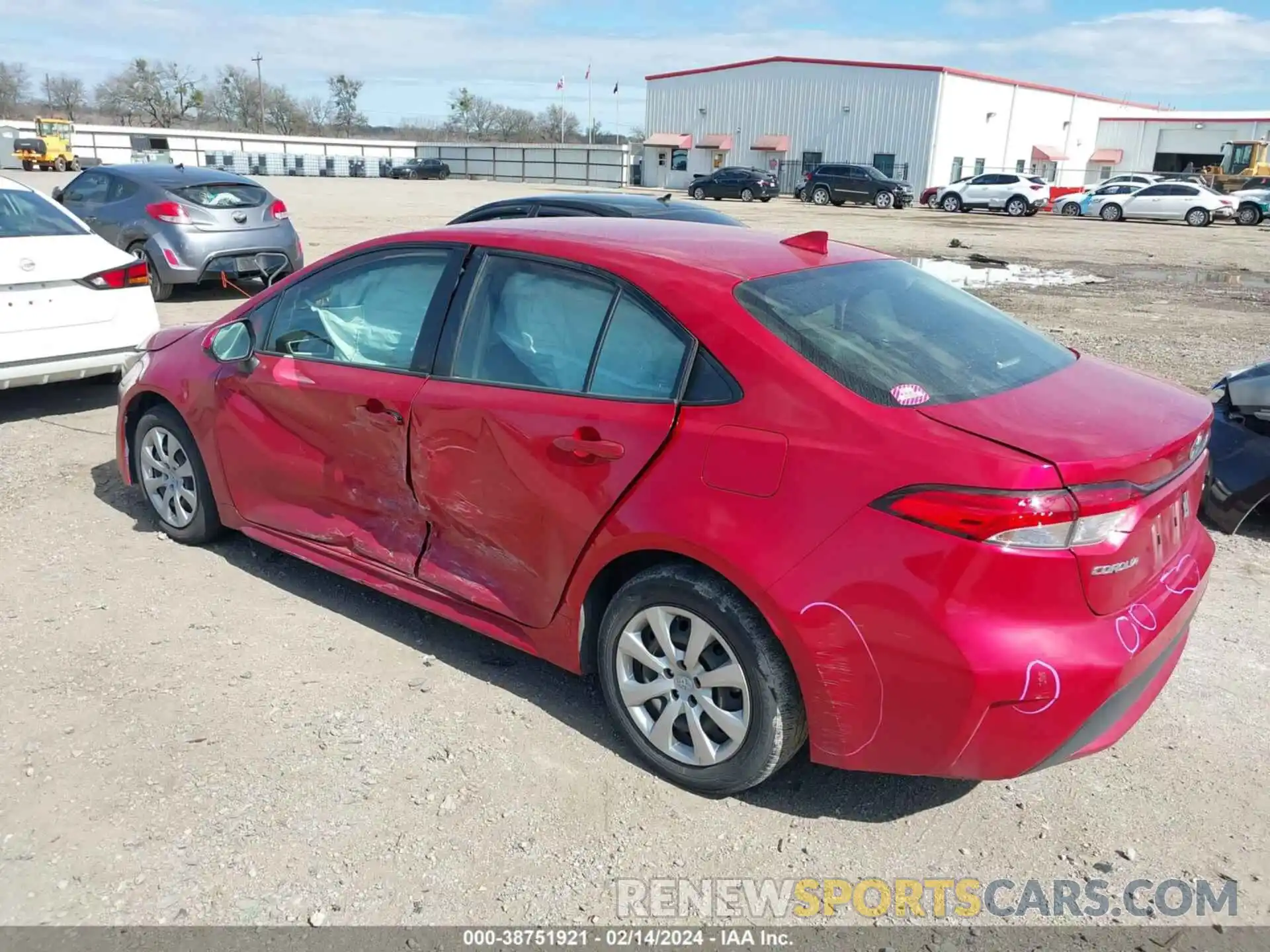 3 Photograph of a damaged car JTDEPRAE1LJ031806 TOYOTA COROLLA 2020