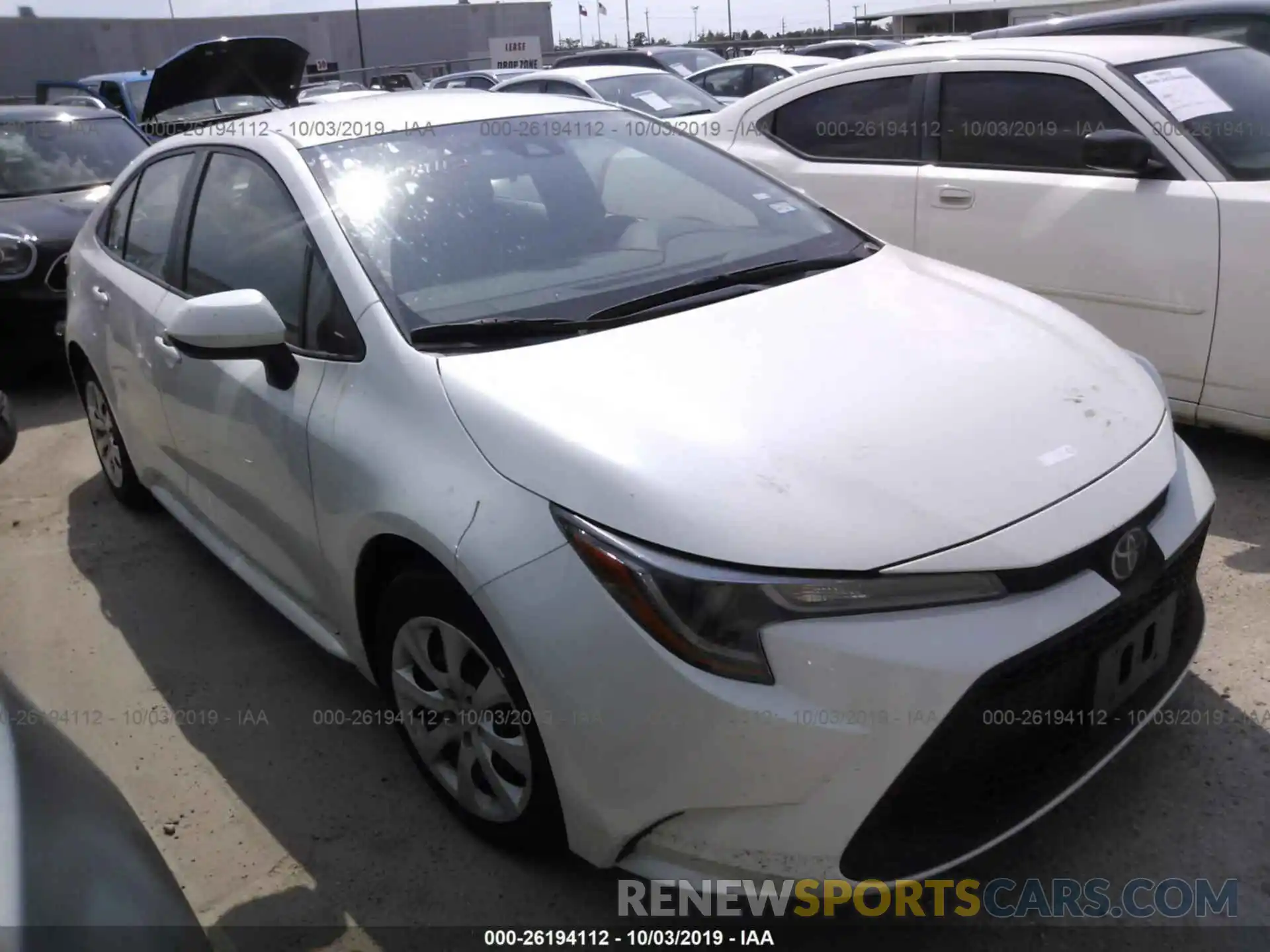 1 Photograph of a damaged car JTDEPRAE1LJ031837 TOYOTA COROLLA 2020