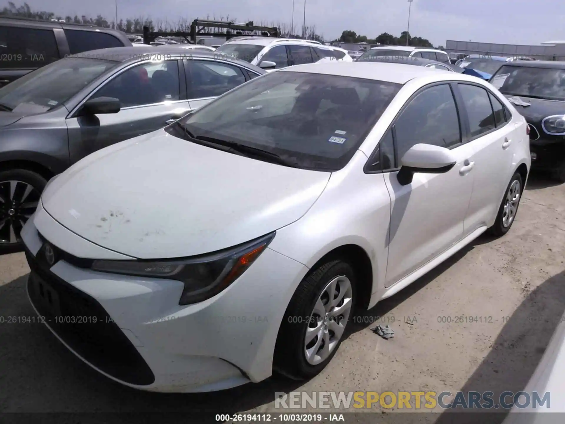 2 Photograph of a damaged car JTDEPRAE1LJ031837 TOYOTA COROLLA 2020