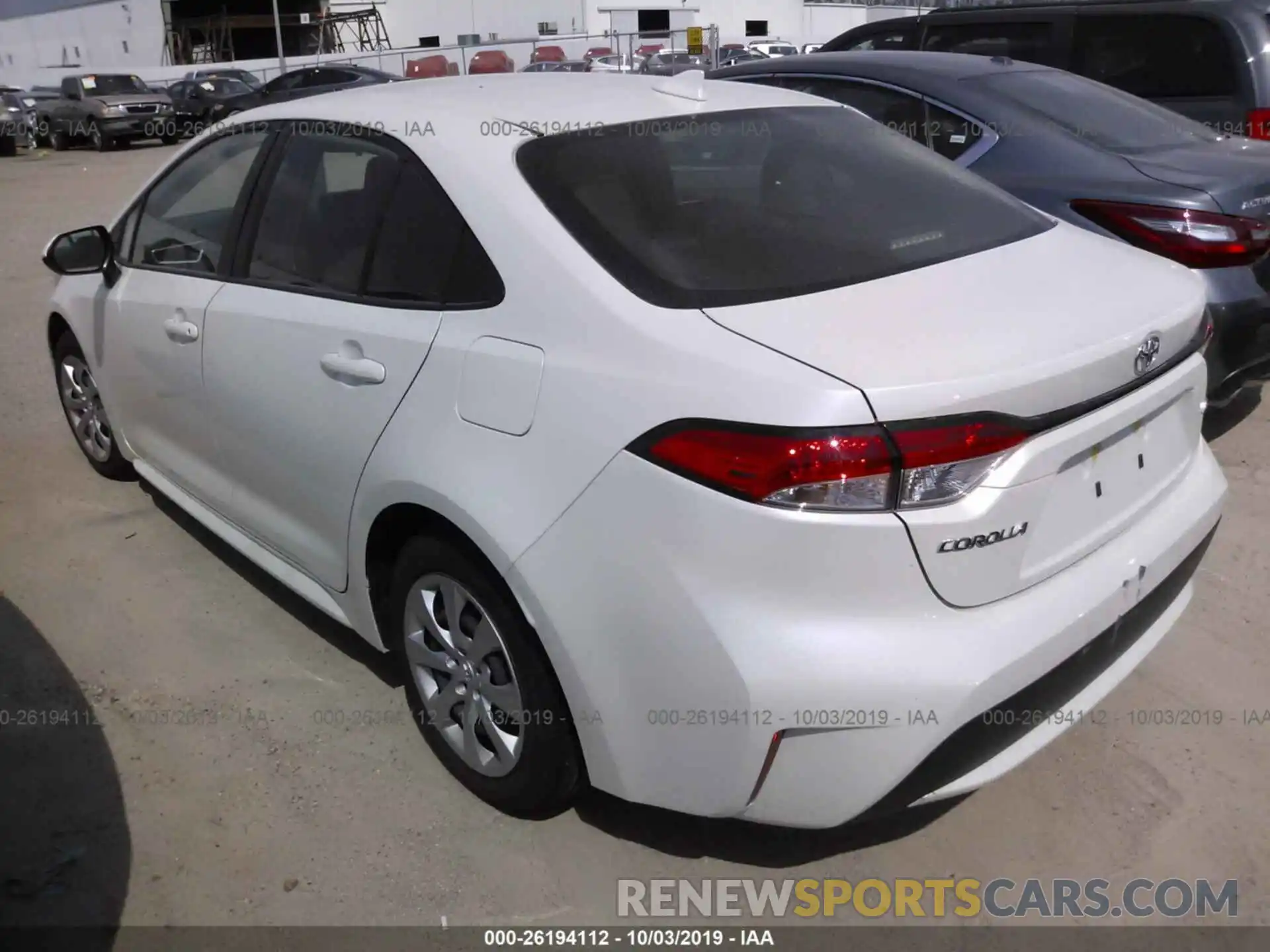 3 Photograph of a damaged car JTDEPRAE1LJ031837 TOYOTA COROLLA 2020