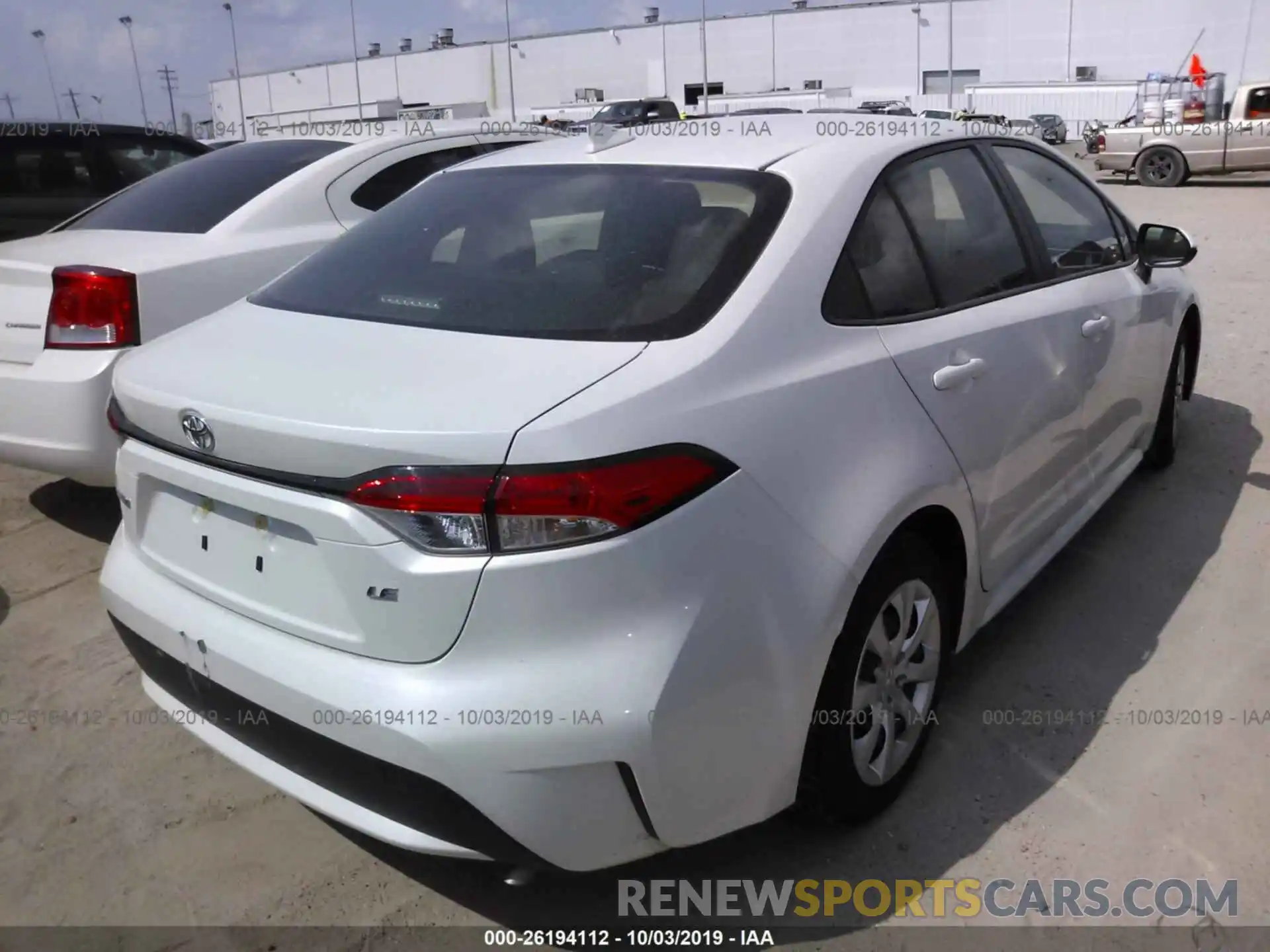 4 Photograph of a damaged car JTDEPRAE1LJ031837 TOYOTA COROLLA 2020