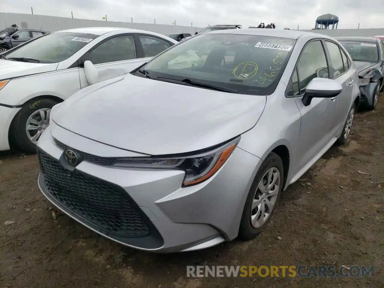 2 Photograph of a damaged car JTDEPRAE1LJ032230 TOYOTA COROLLA 2020