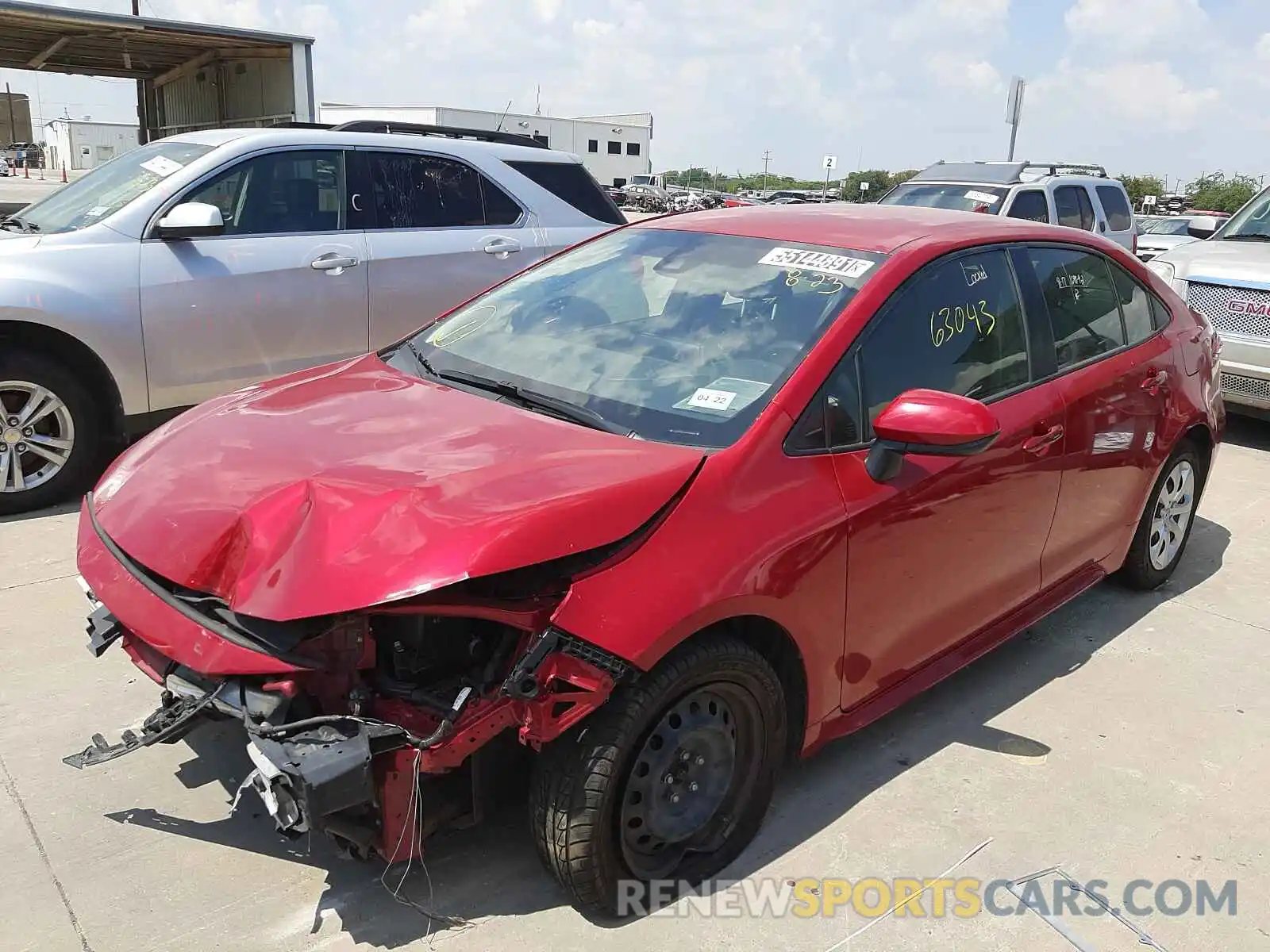 2 Photograph of a damaged car JTDEPRAE1LJ032549 TOYOTA COROLLA 2020