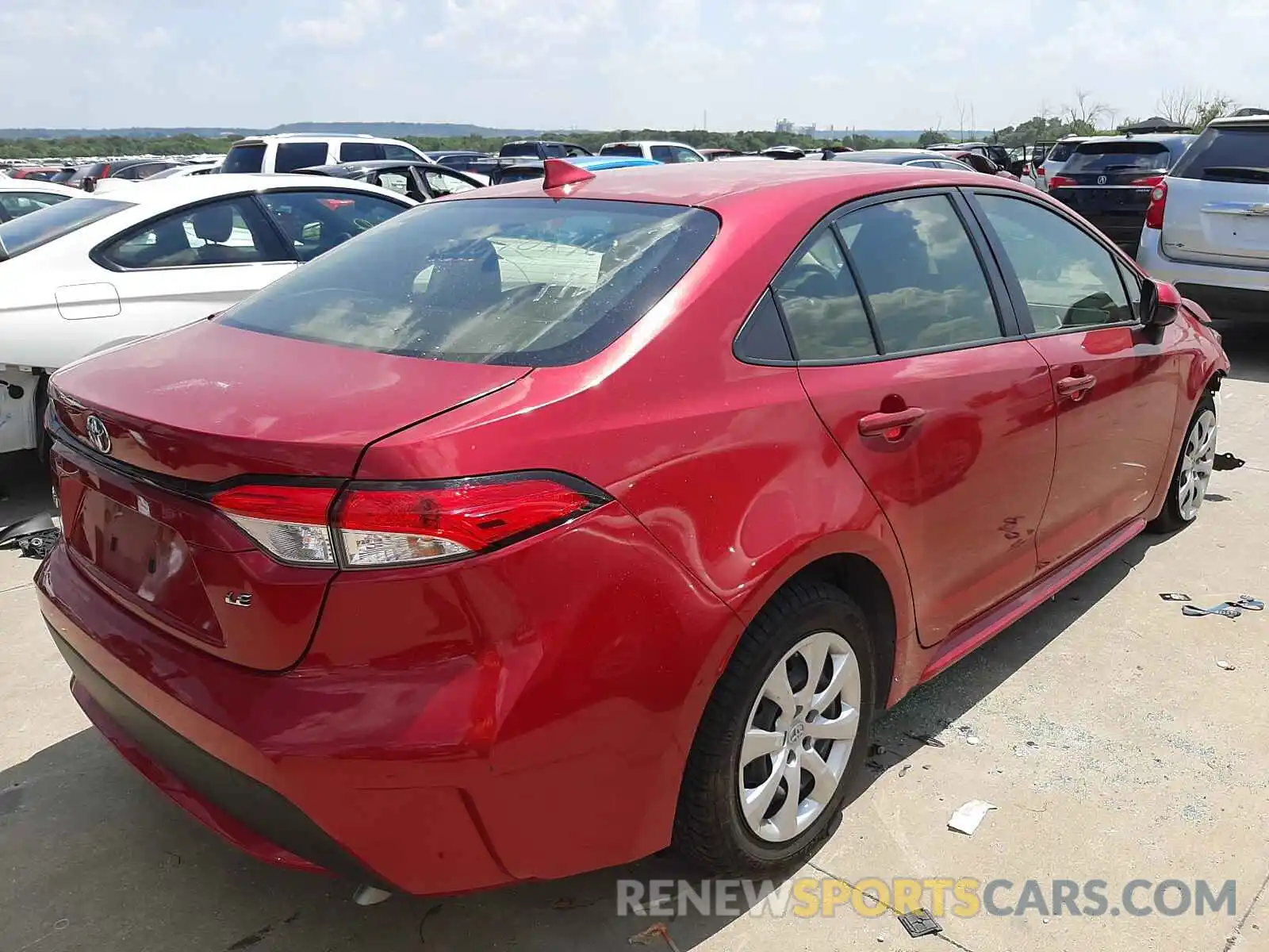 4 Photograph of a damaged car JTDEPRAE1LJ032549 TOYOTA COROLLA 2020