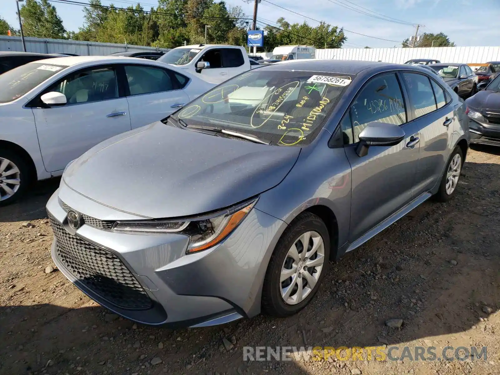 2 Photograph of a damaged car JTDEPRAE1LJ032759 TOYOTA COROLLA 2020